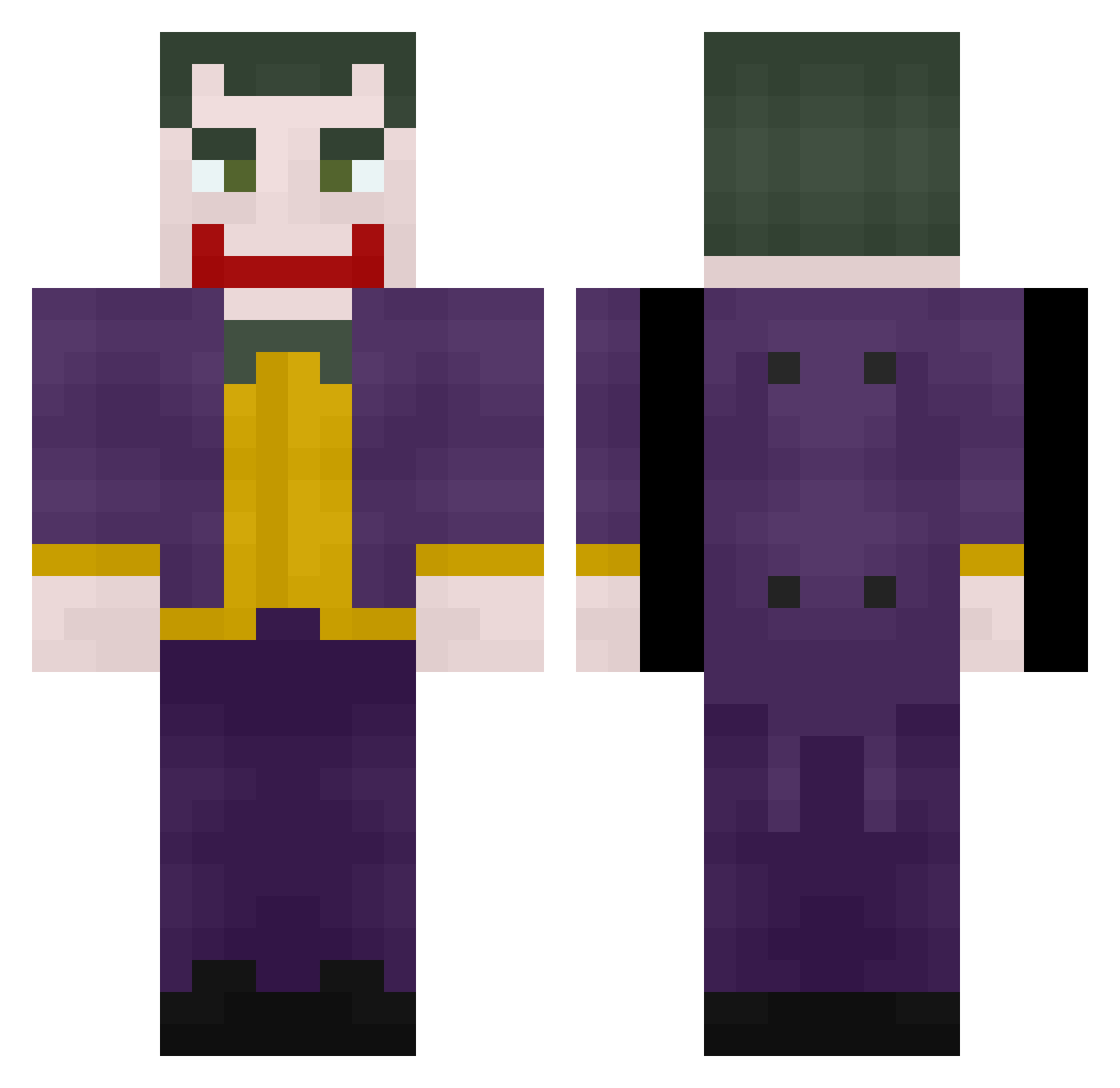 xslond Minecraft skin, front and back view