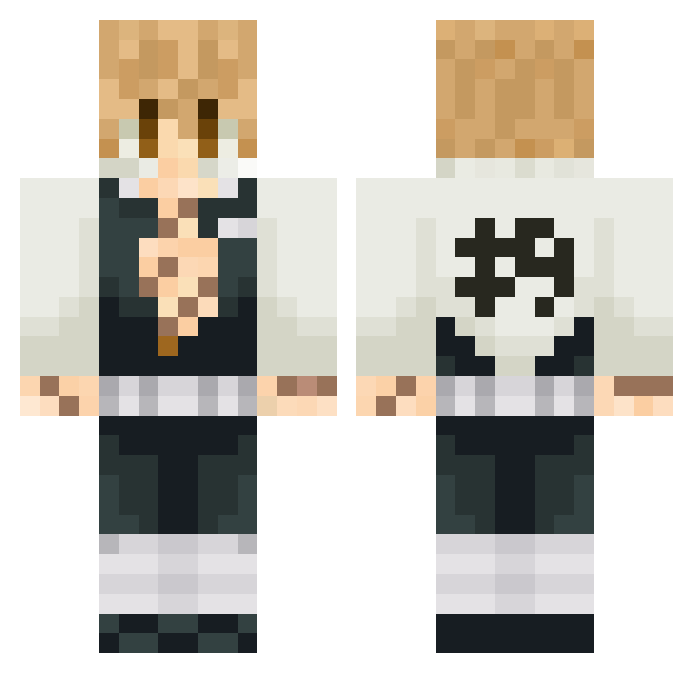 melng Minecraft skin, front and back view