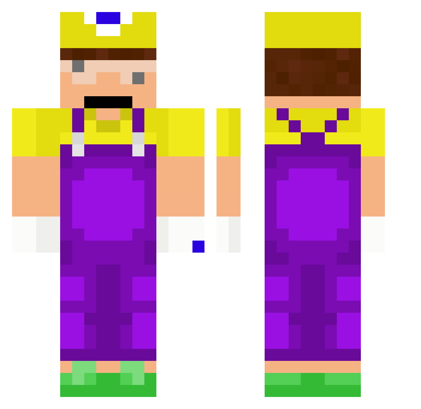 DNA10121 Minecraft skin, front and back view