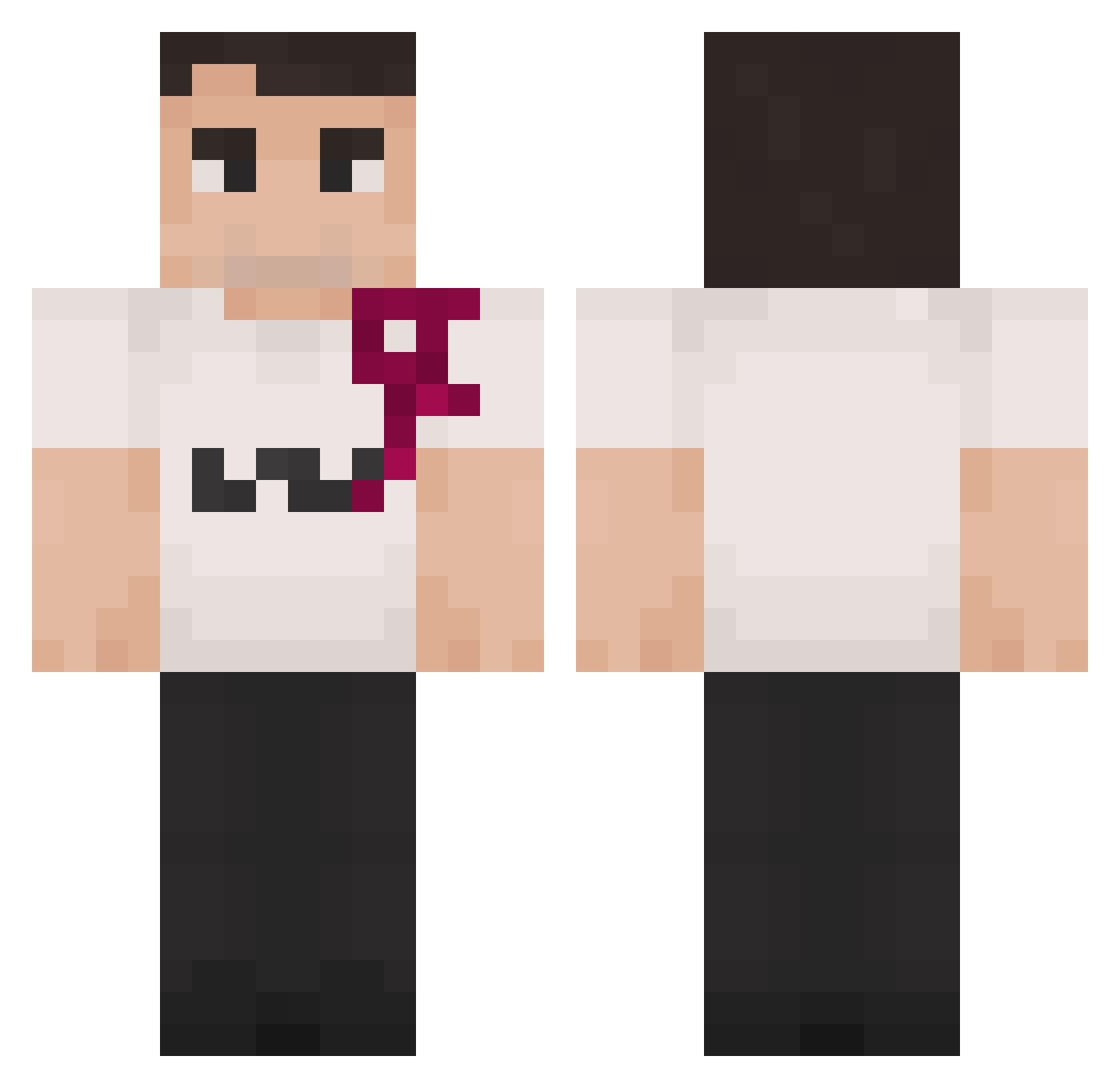 Adolfo1939 Minecraft skin, front and back view