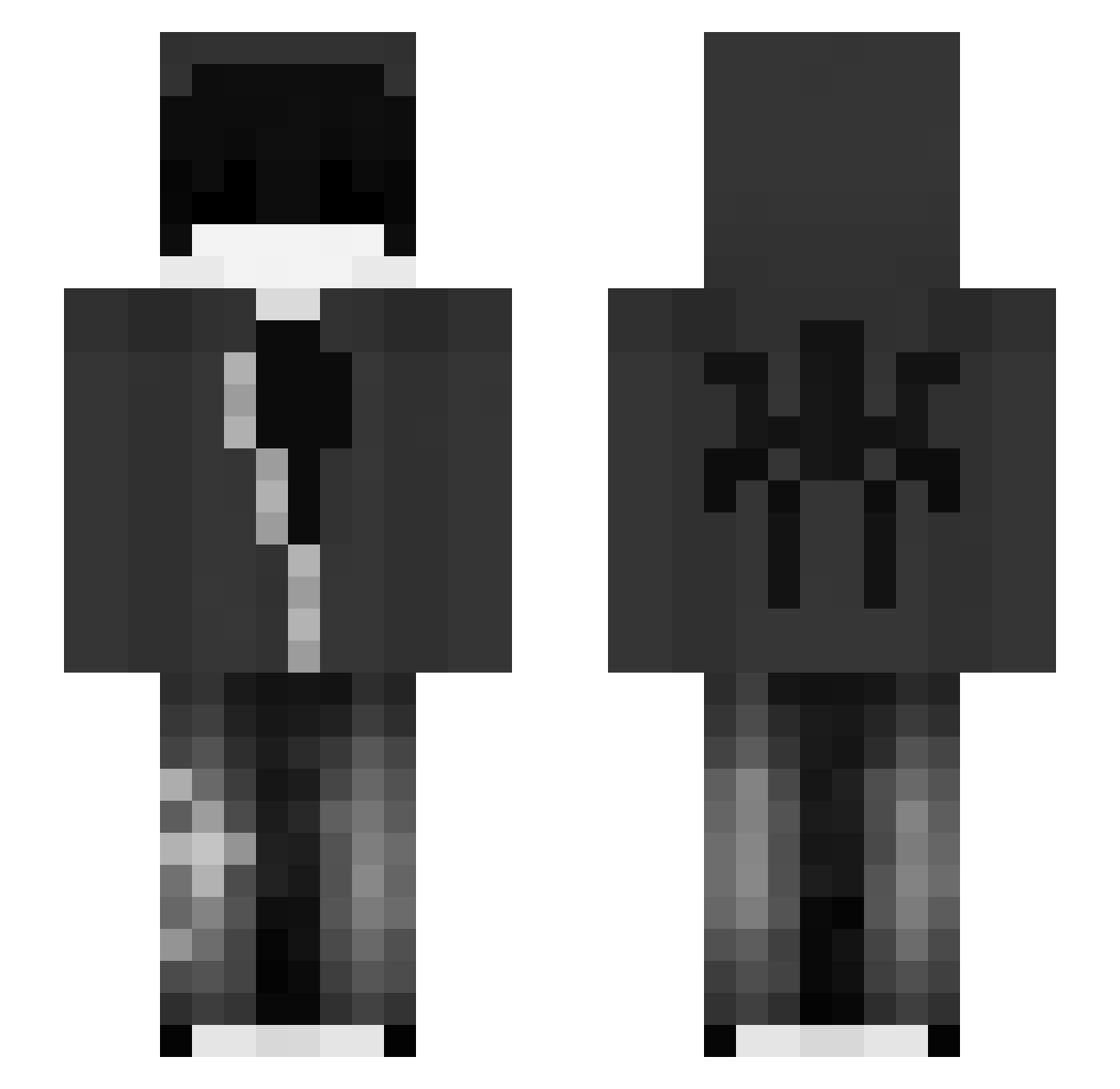 wikpys Minecraft skin, front and back view