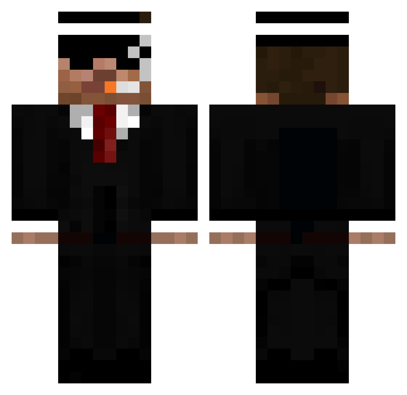 Colgat Minecraft skin, front and back view