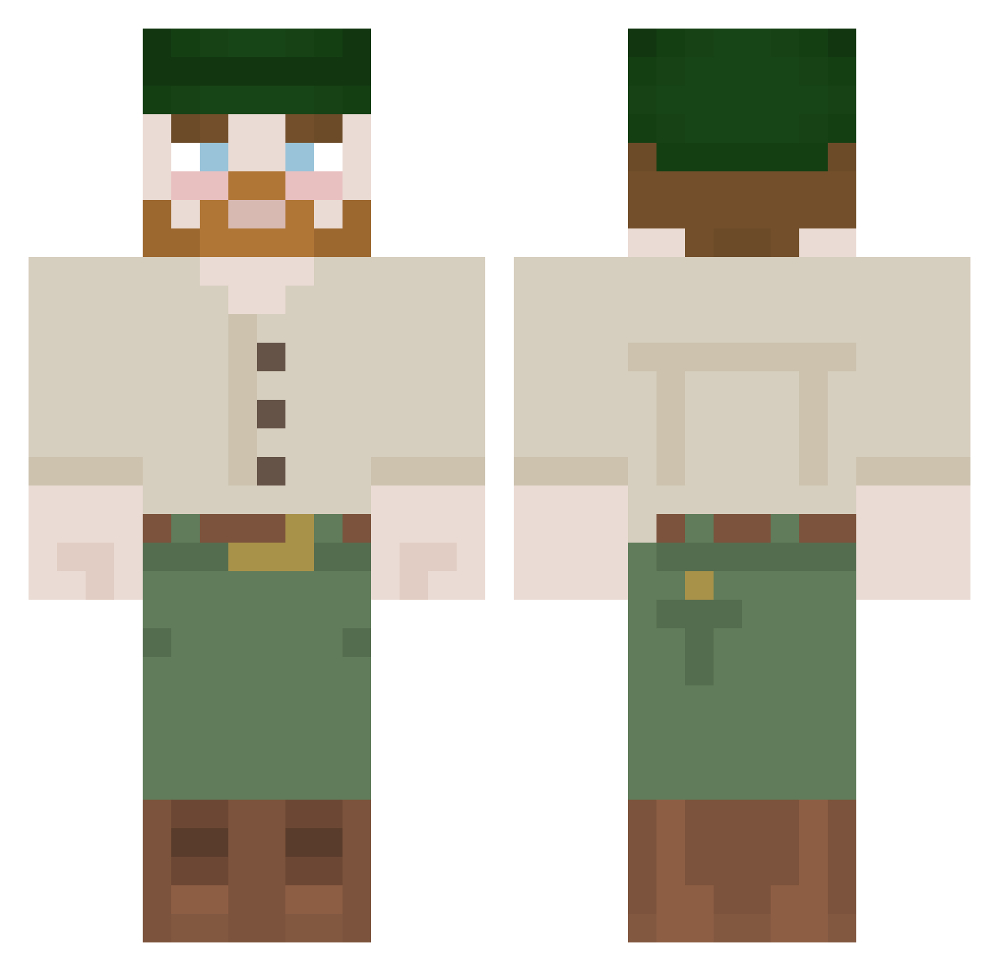 SwoosherBoii Minecraft skin, front and back view