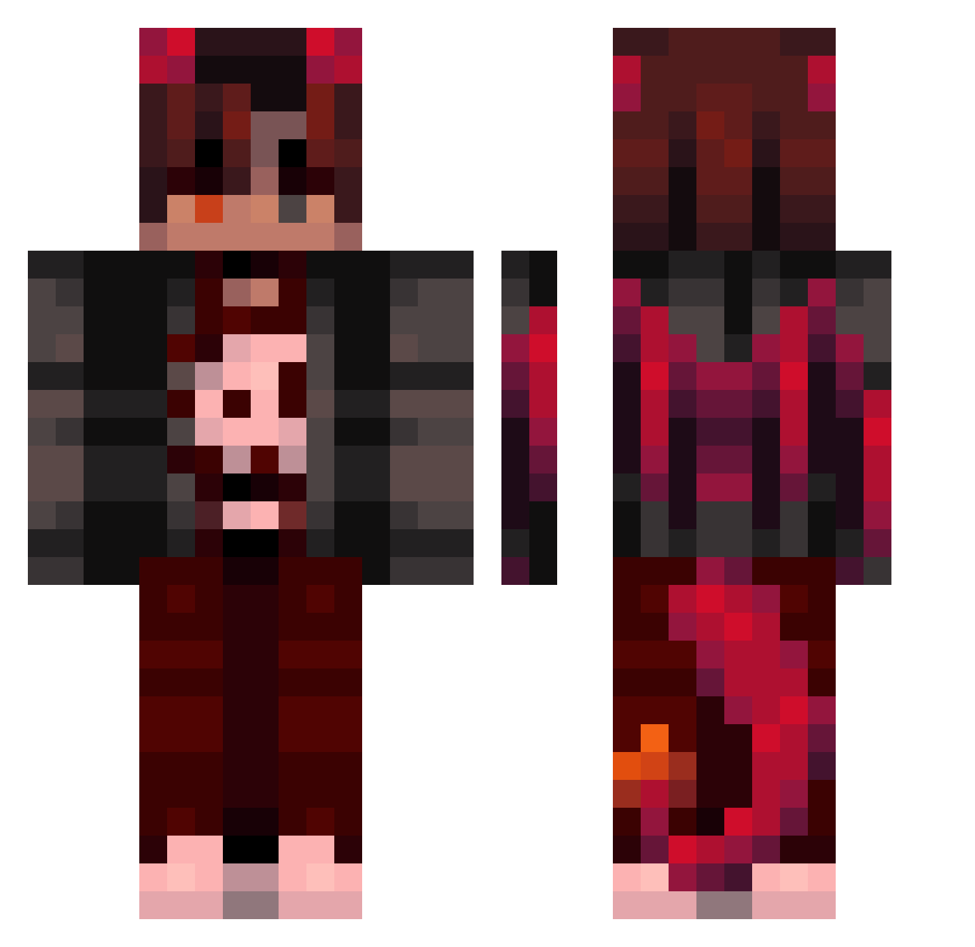 IL3u Minecraft skin, front and back view