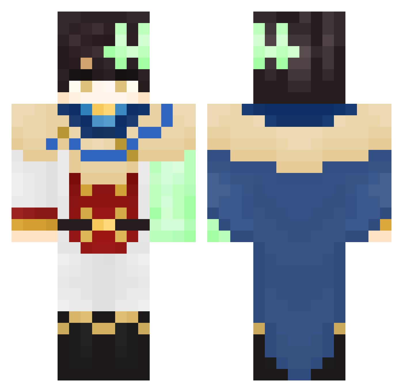 Indirect1 Minecraft skin, front and back view