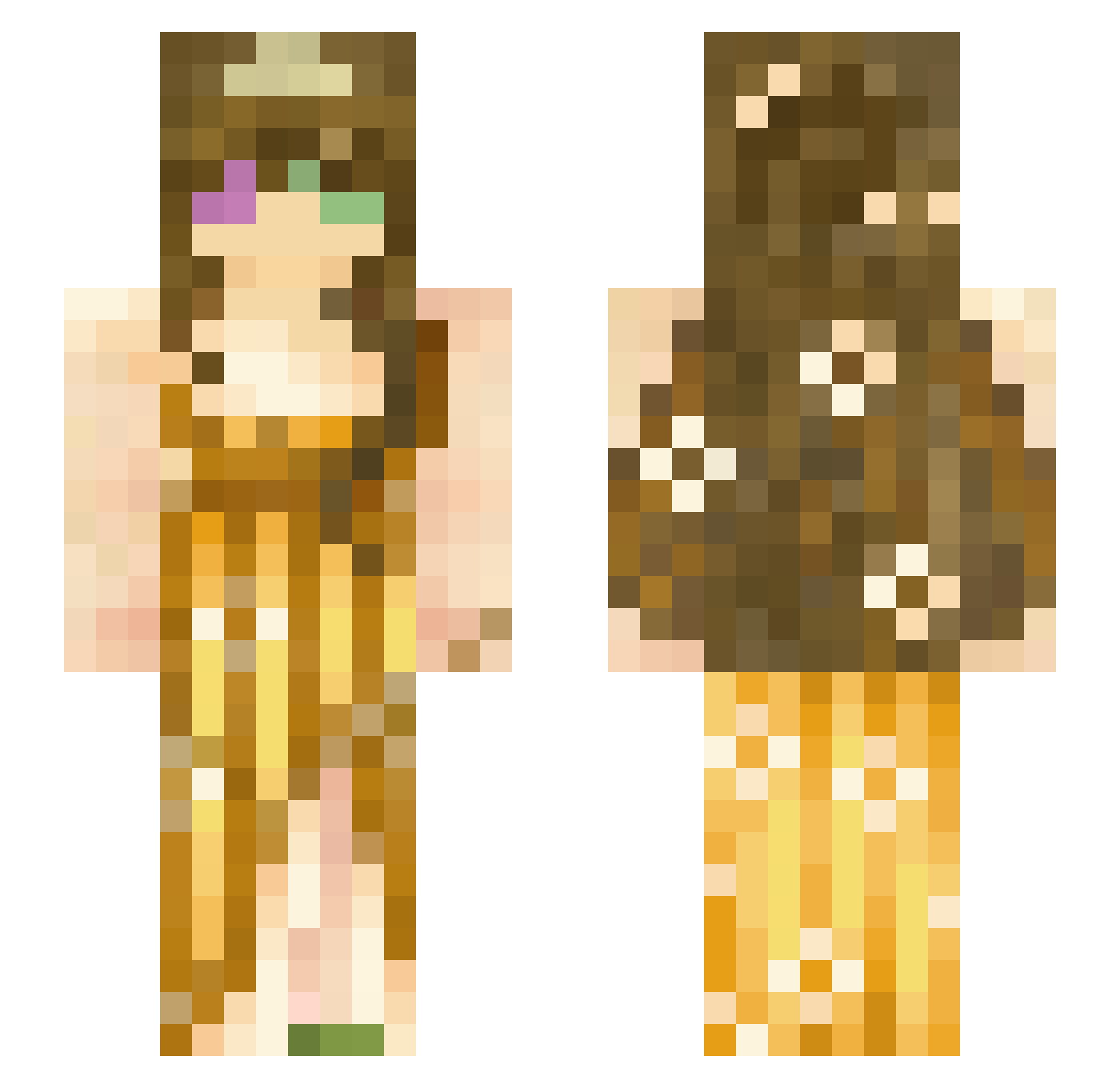 turtle5567 Minecraft skin, front and back view