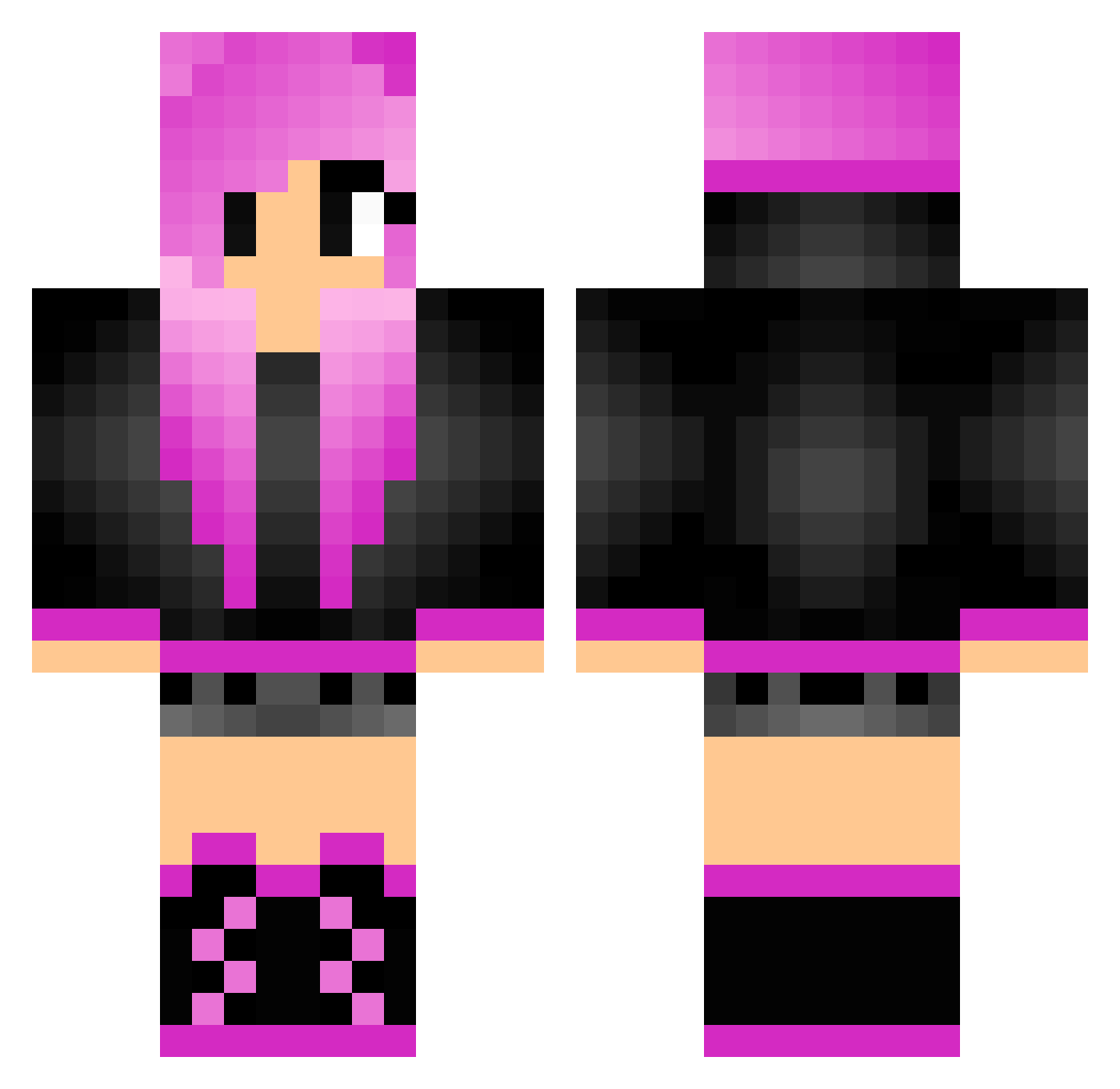 The_Rainygirl Minecraft skin, front and back view