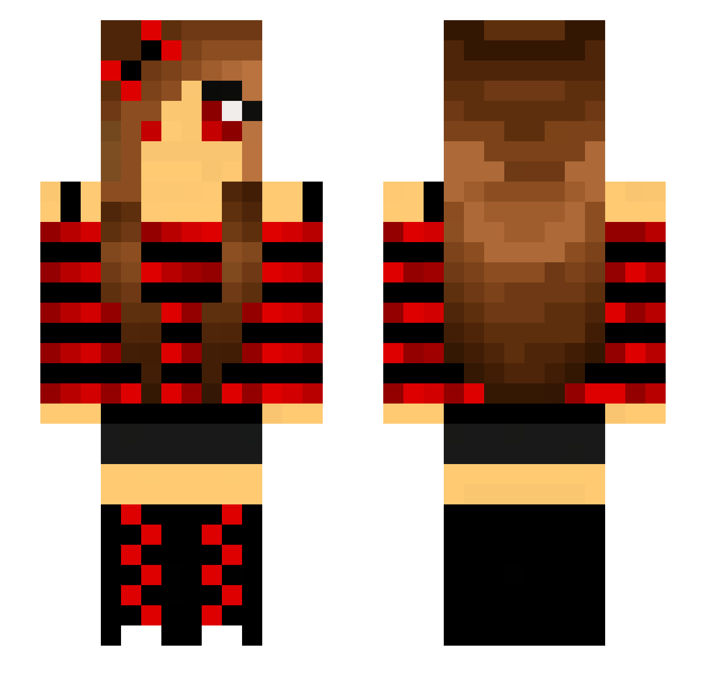 Thedevil010 Minecraft skin, front and back view
