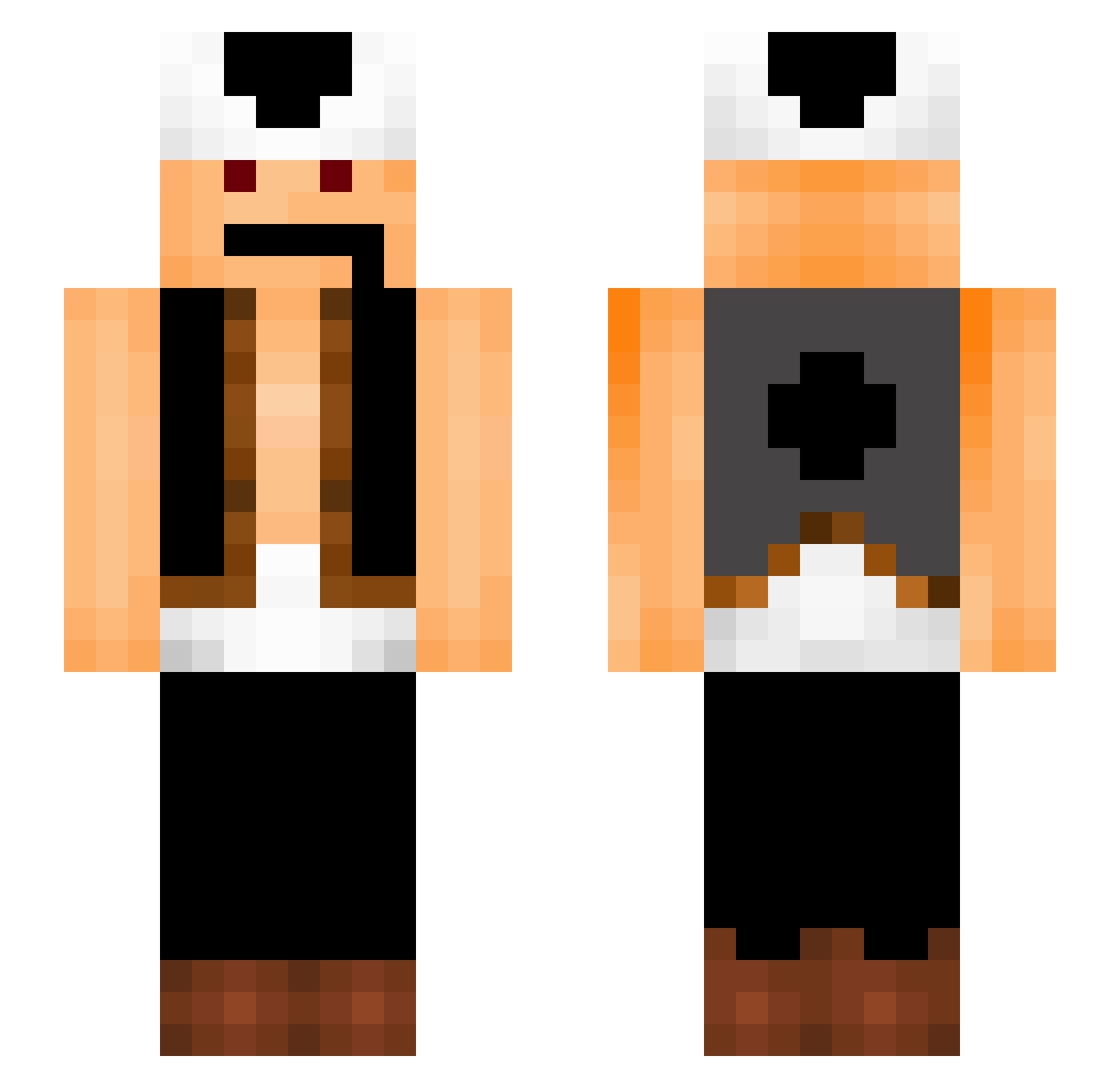 ReloadToad Minecraft skin, front and back view