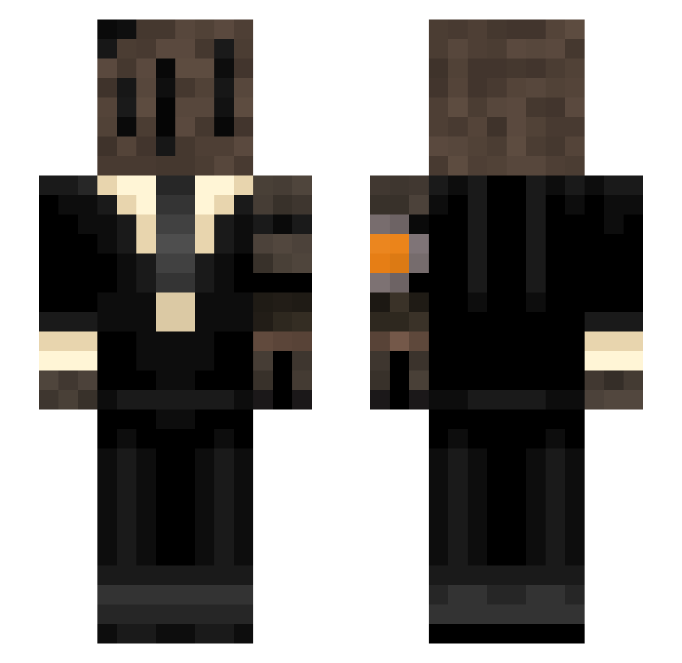 Baral_ Minecraft skin, front and back view