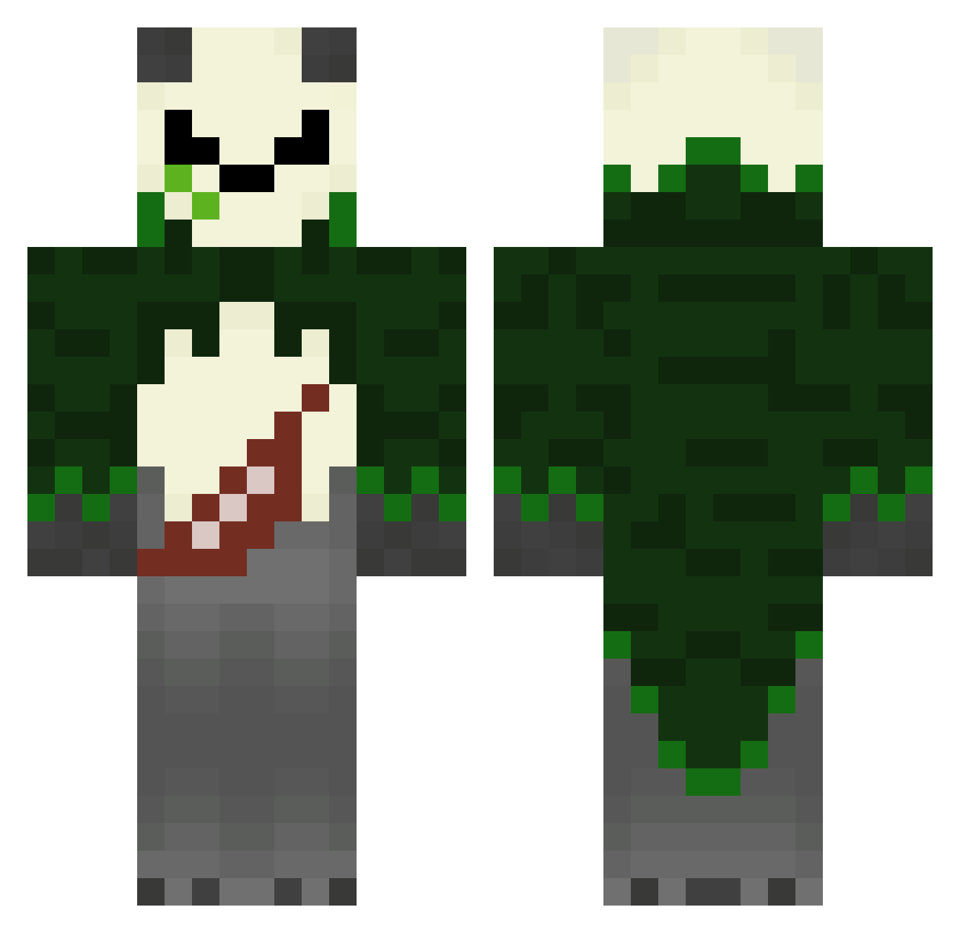 _Pangoro Minecraft skin, front and back view