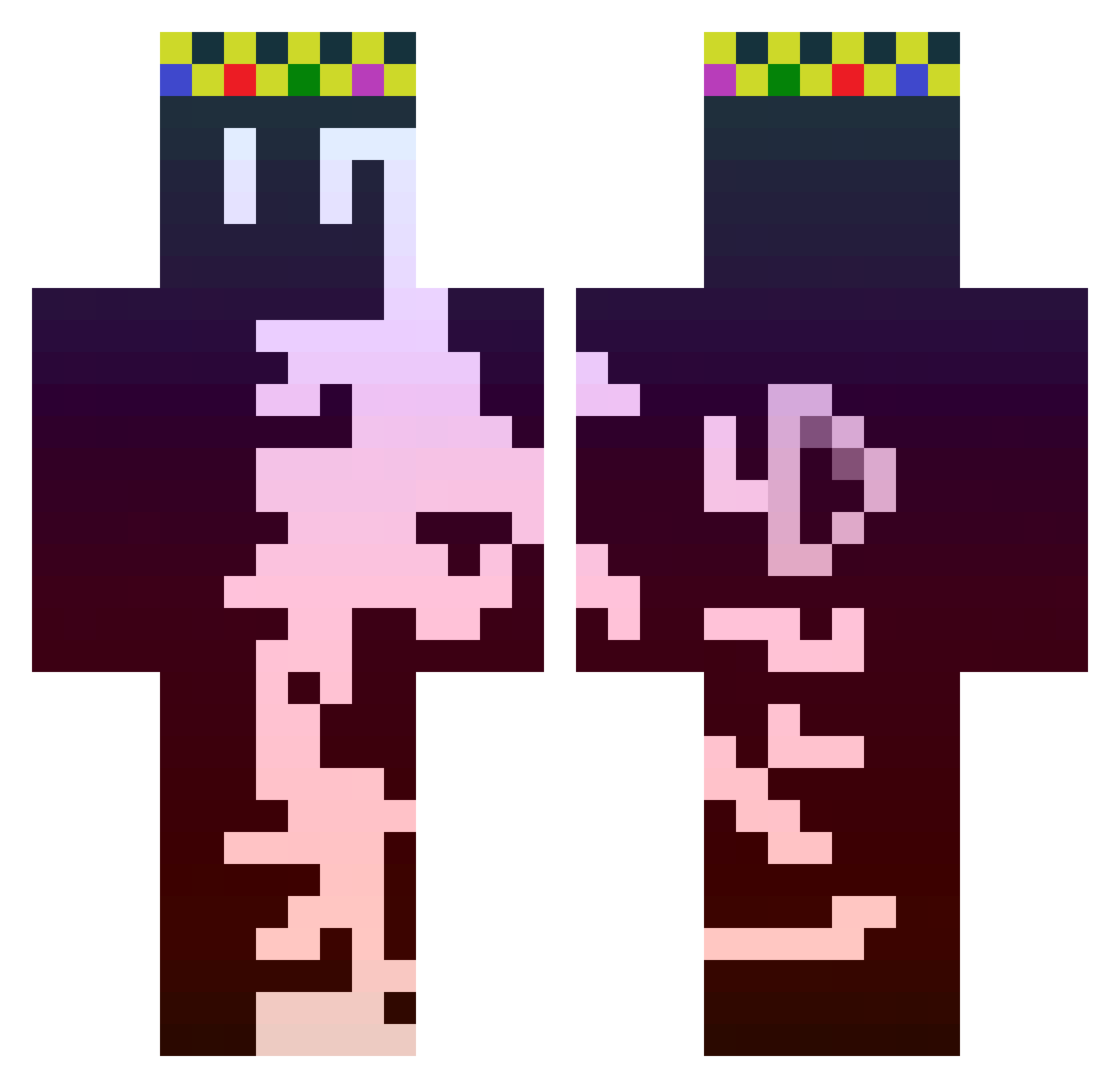 uriatheking Minecraft skin, front and back view