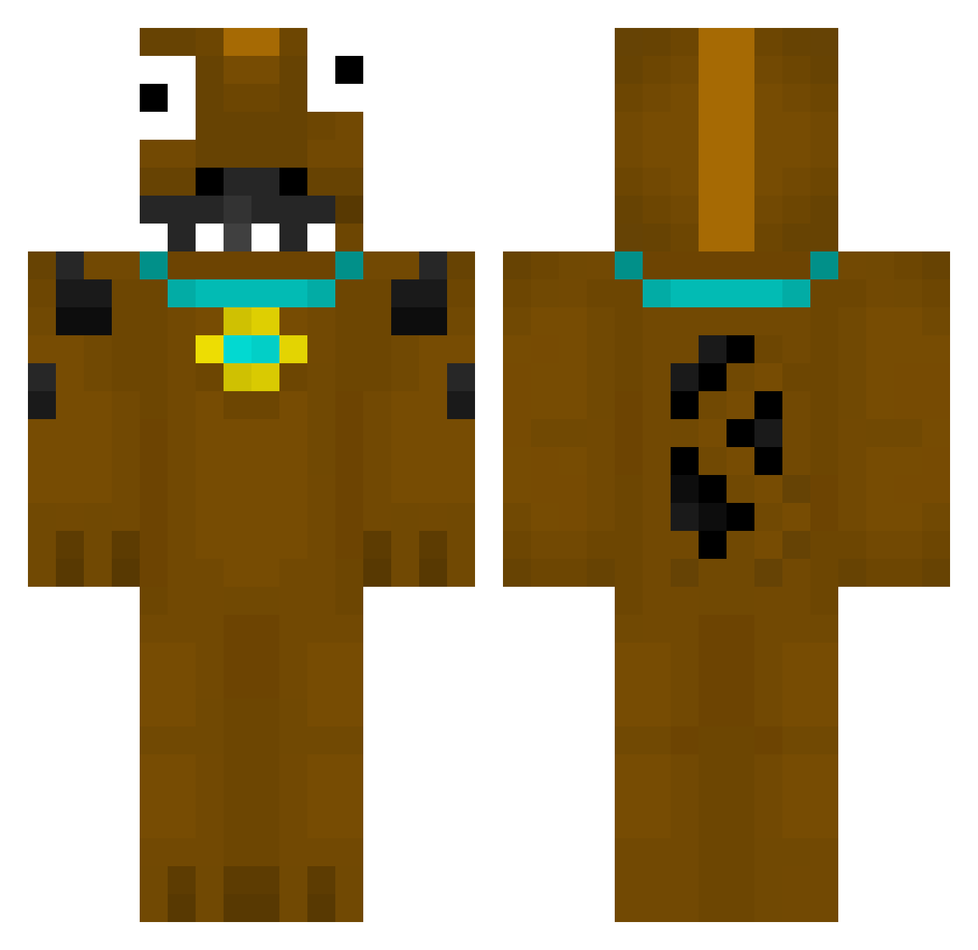 raptordita4 Minecraft skin, front and back view