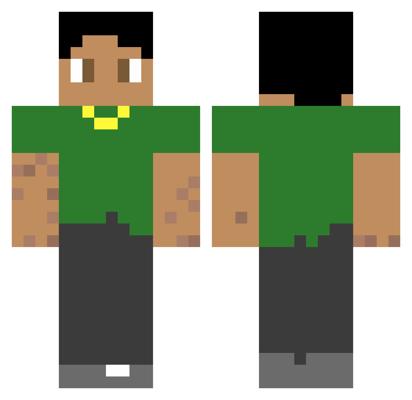 0_0Adrian0_0 Minecraft skin, front and back view