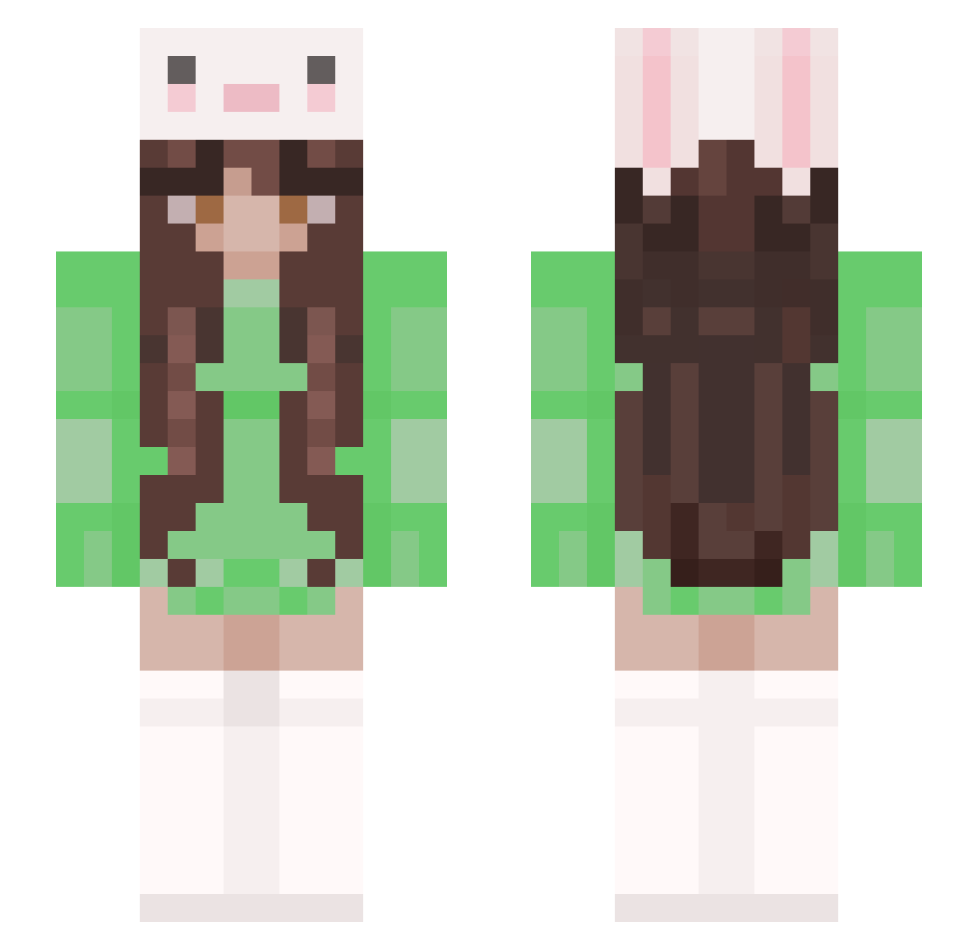 Chriako Minecraft skin, front and back view