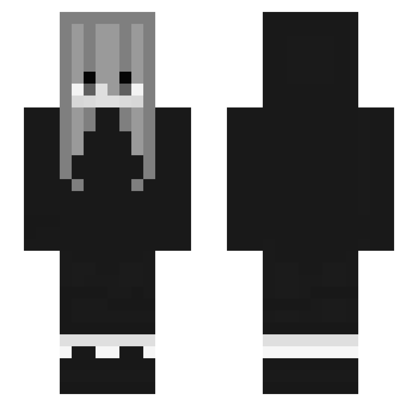 SY0109 Minecraft skin, front and back view