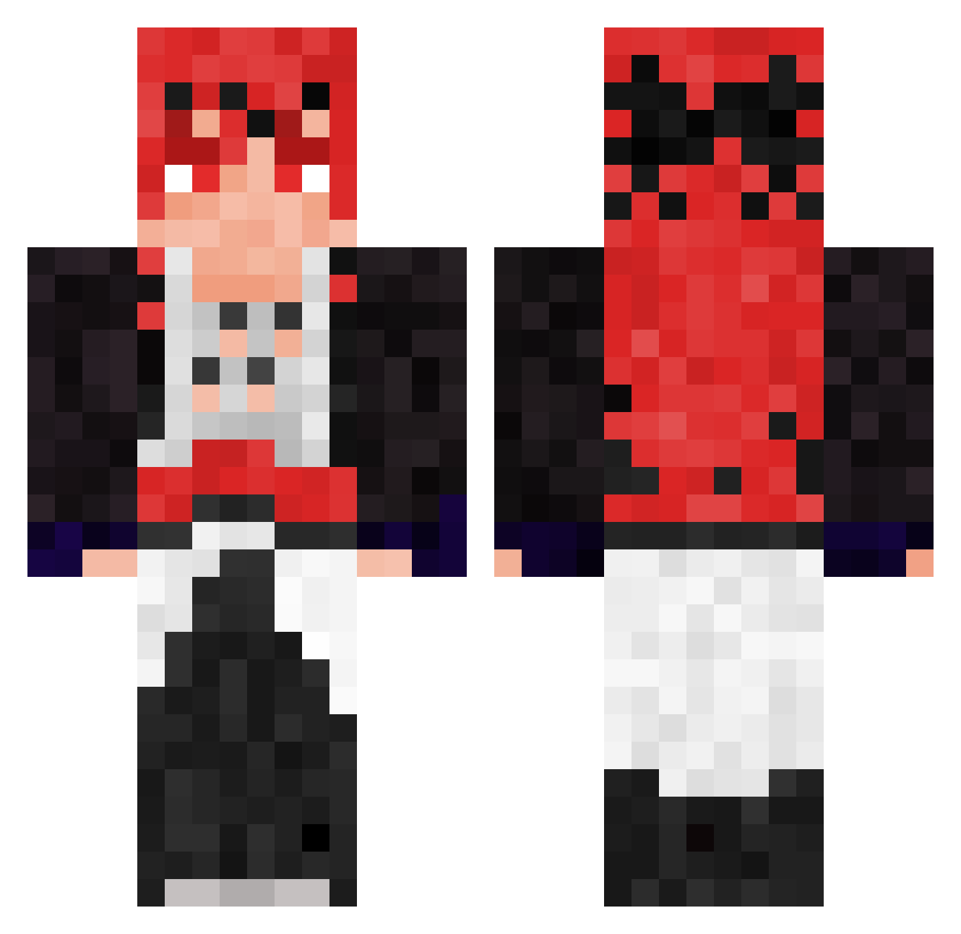 kl1ngs Minecraft skin, front and back view