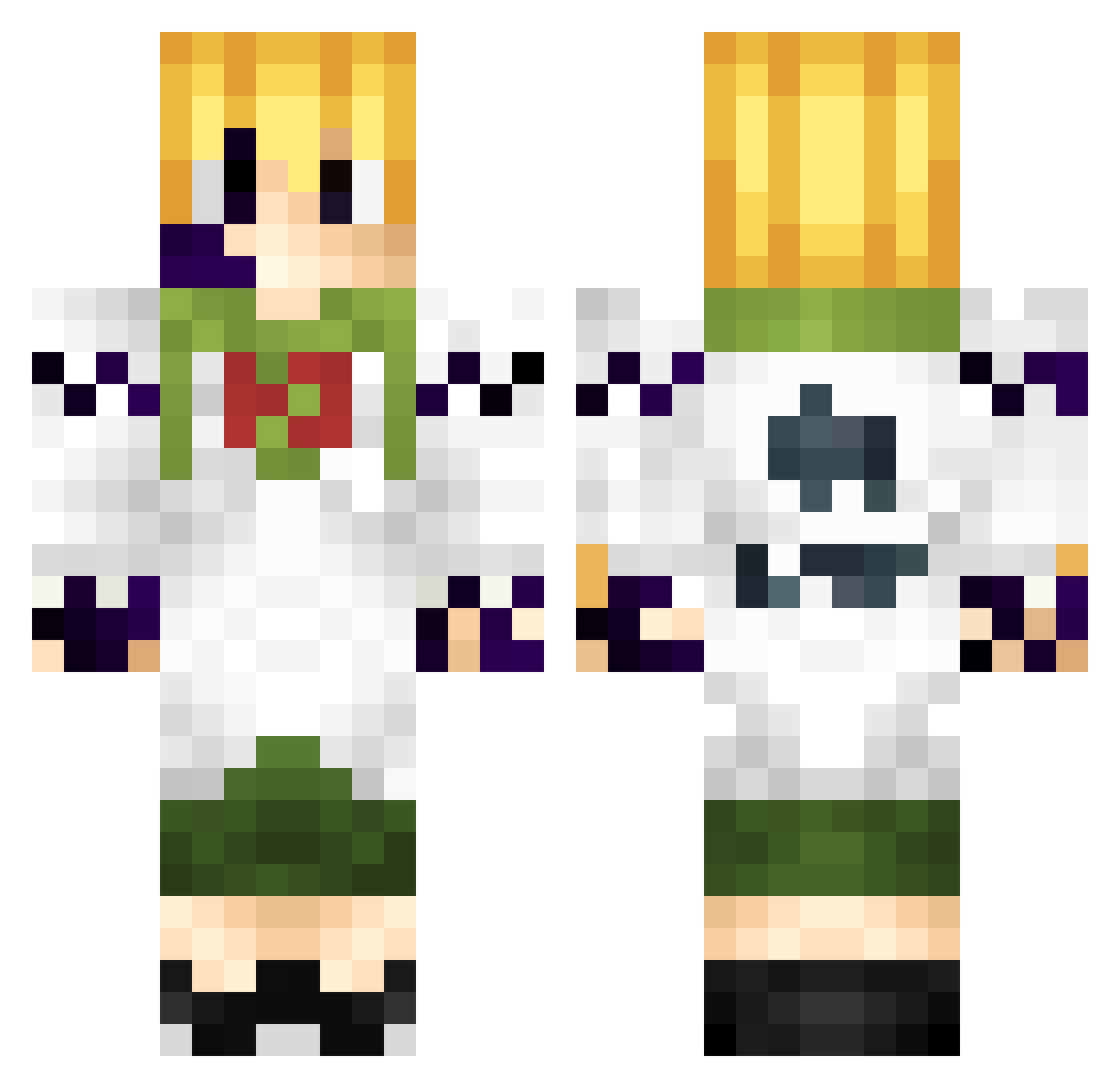 craizin Minecraft skin, front and back view