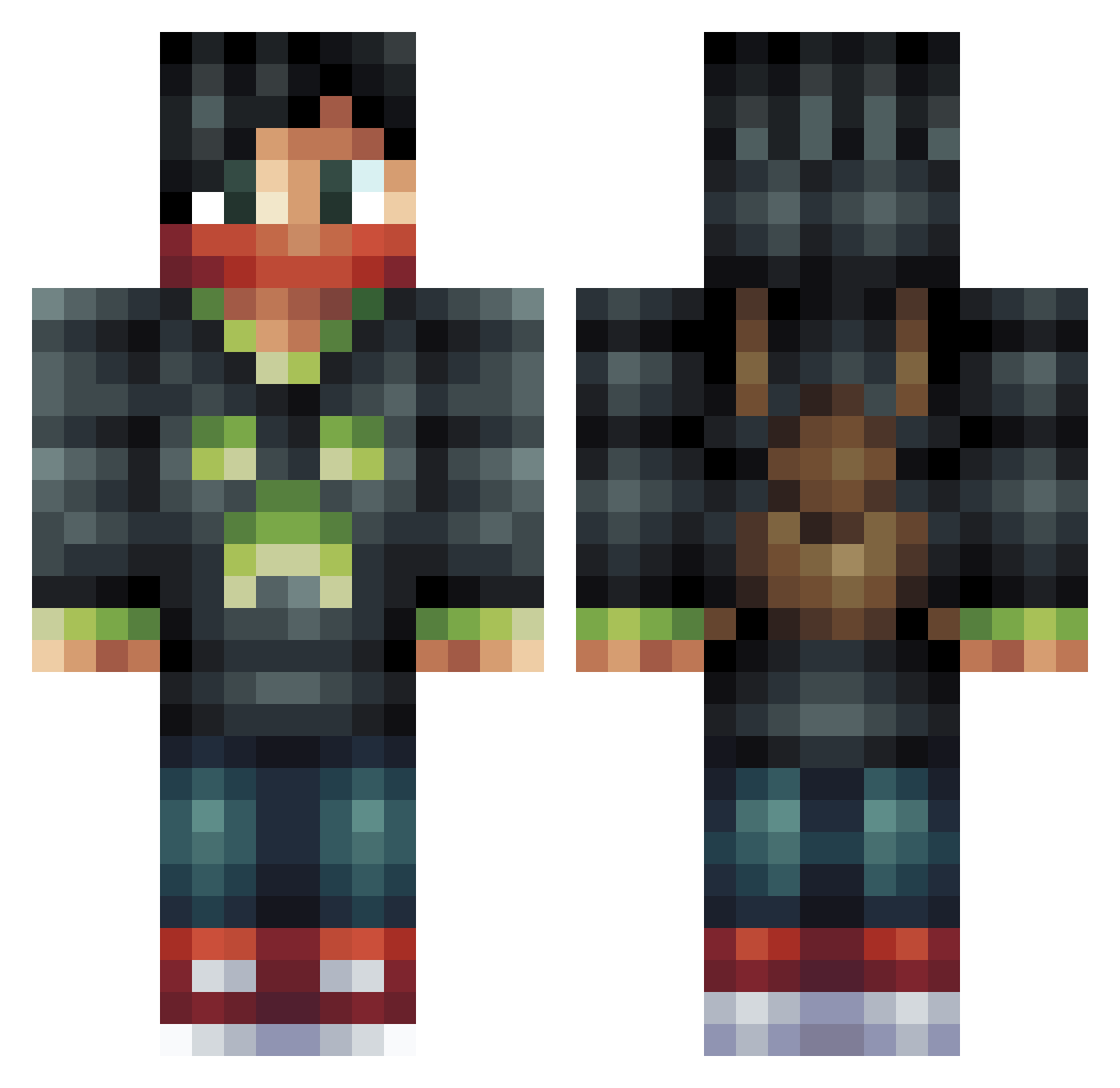 axolotls17 Minecraft skin, front and back view