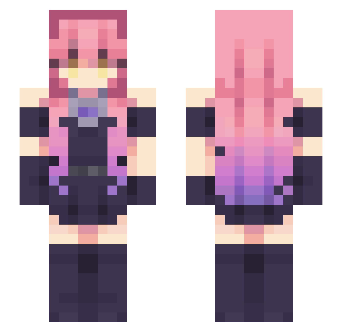 atakamiii Minecraft skin, front and back view