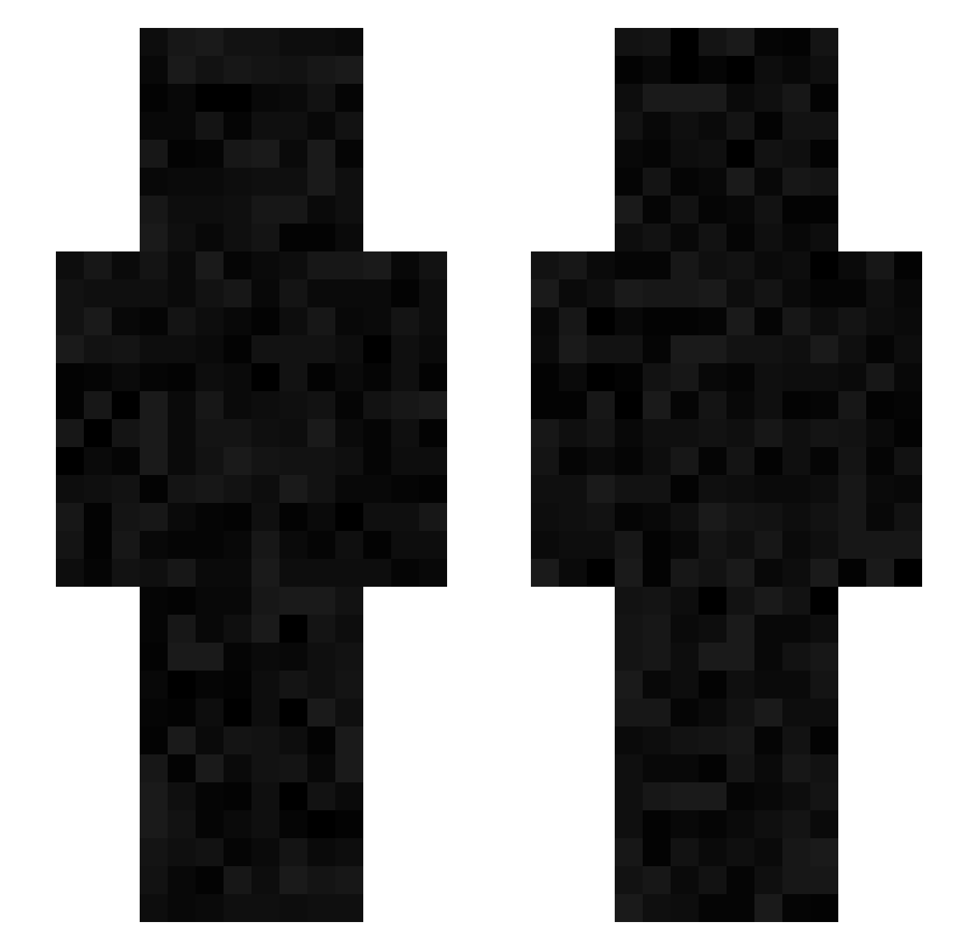 zSolitaryx Minecraft skin, front and back view