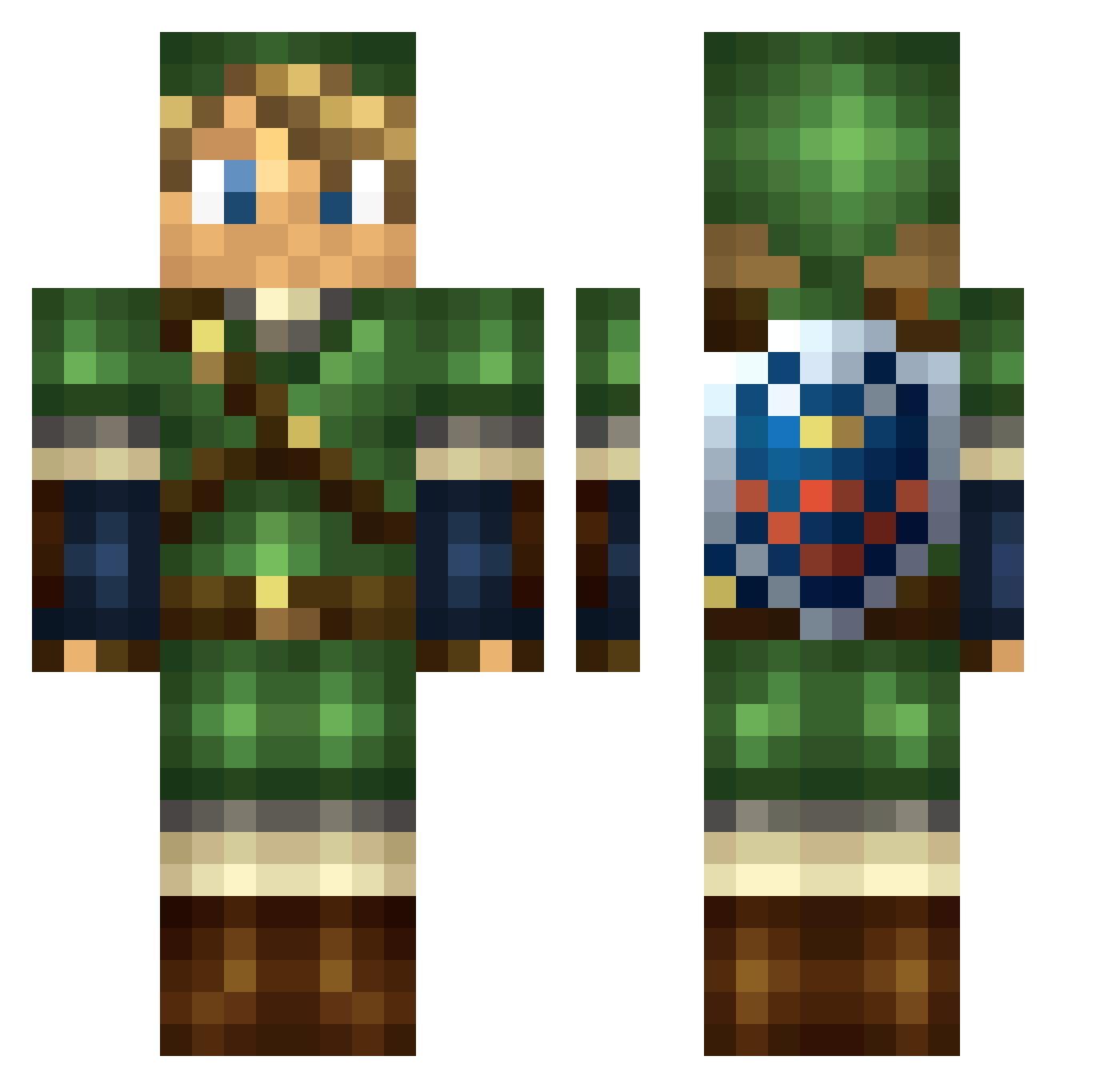 RWRS99 Minecraft skin, front and back view