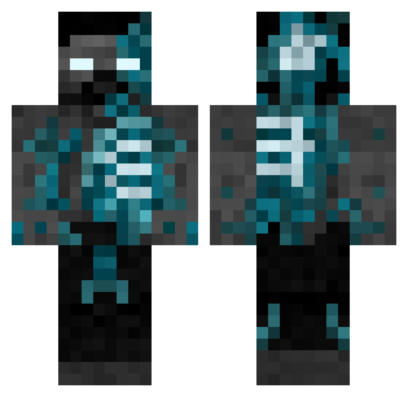 TripySpy Minecraft skin, front and back view