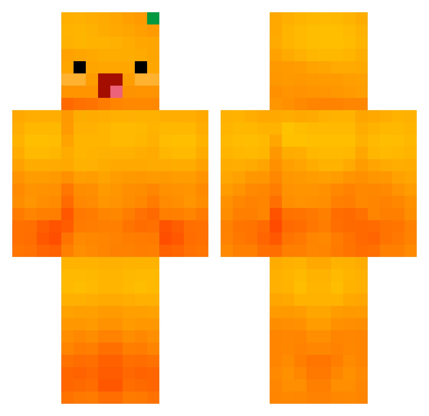 kyuroi Minecraft skin, front and back view
