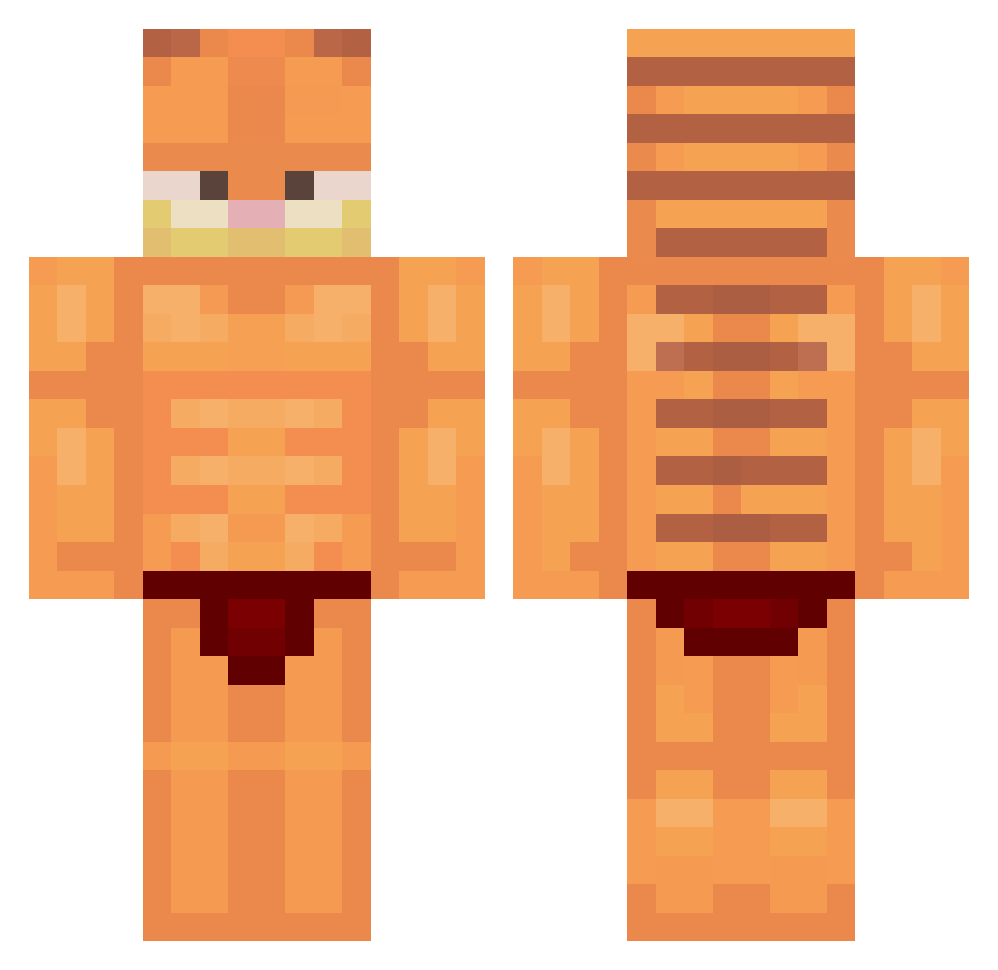Starguy7777 Minecraft skin, front and back view
