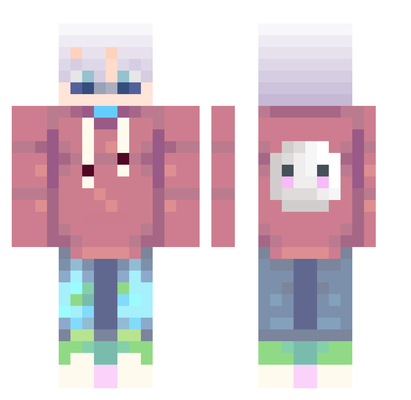 TheHonouredOne__ Minecraft skin, front and back view