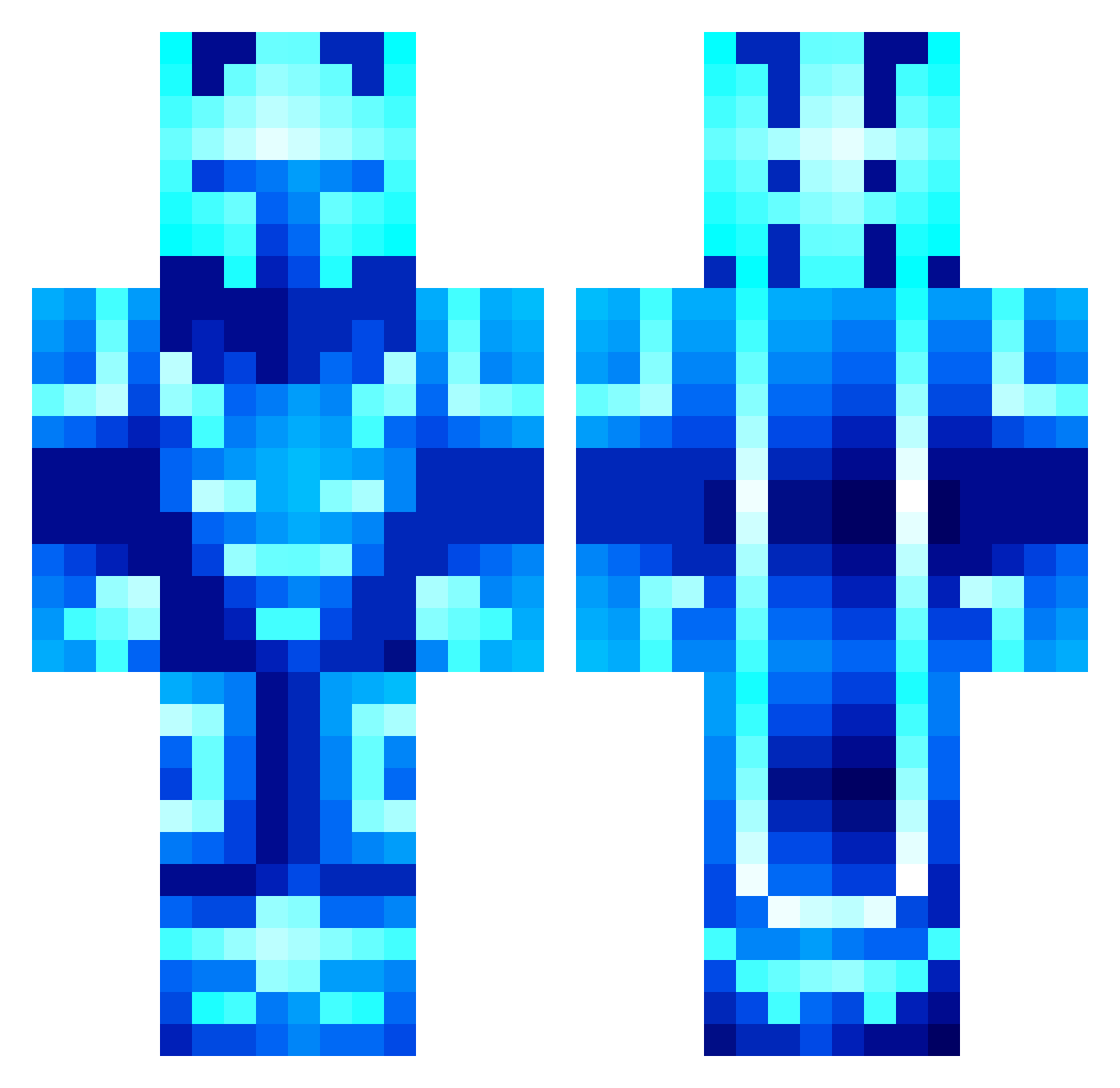 SugmaShlong Minecraft skin, front and back view