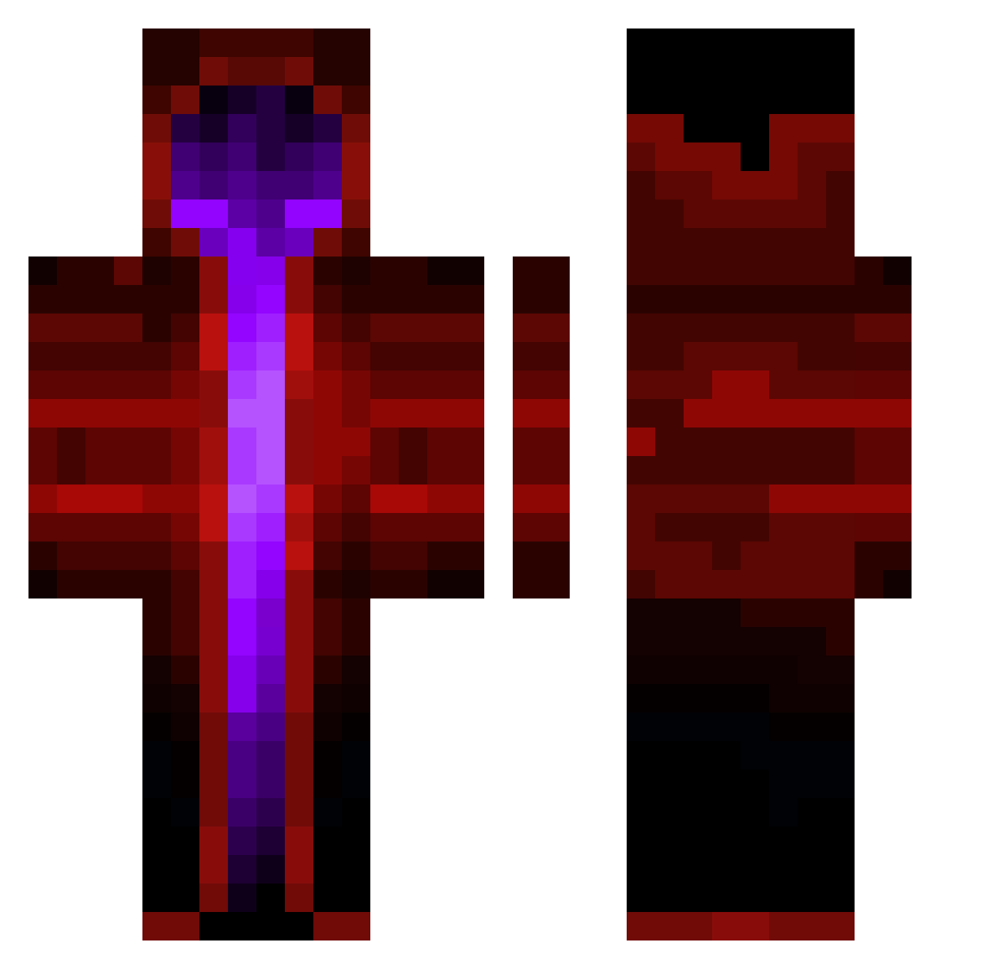 Yasokiii Minecraft skin, front and back view