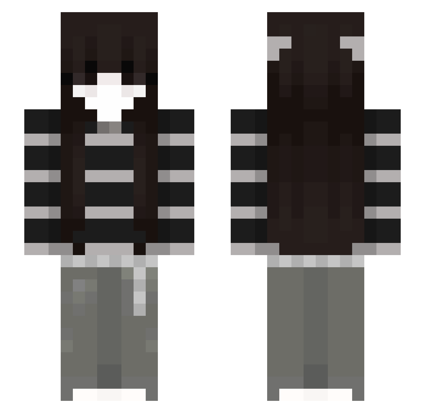 stargazzziing Minecraft skin, front and back view