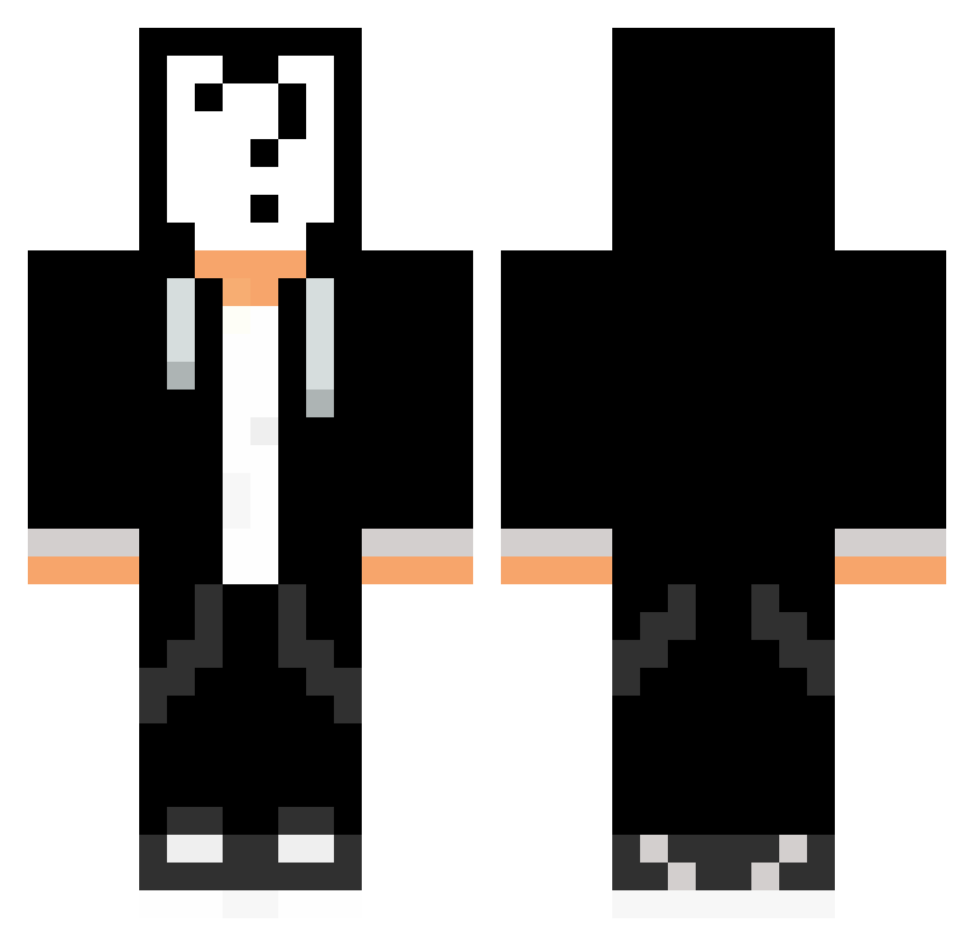 Fuchsi7405 Minecraft skin, front and back view