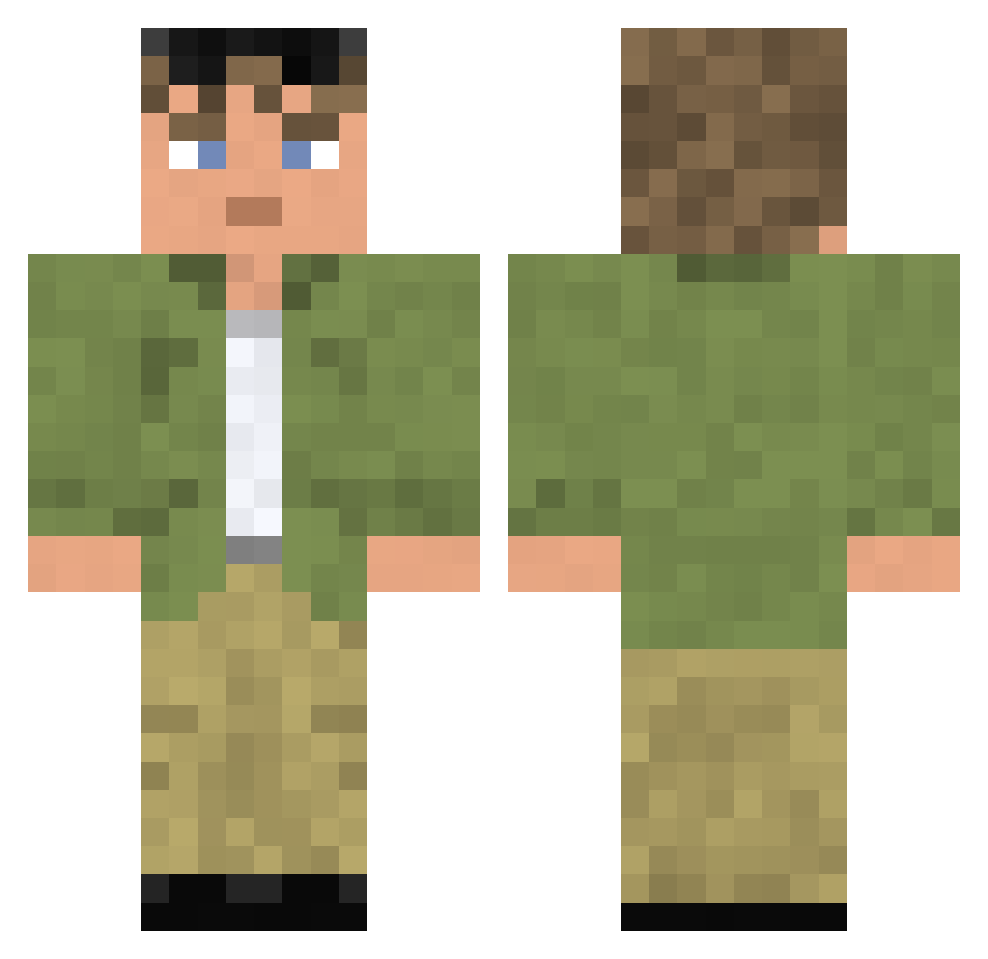 THE_DUDEMEN Minecraft skin, front and back view