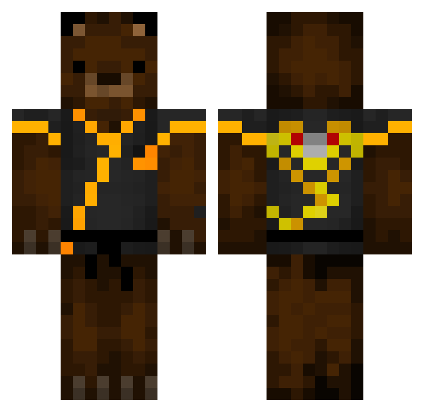 RingSman Minecraft skin, front and back view