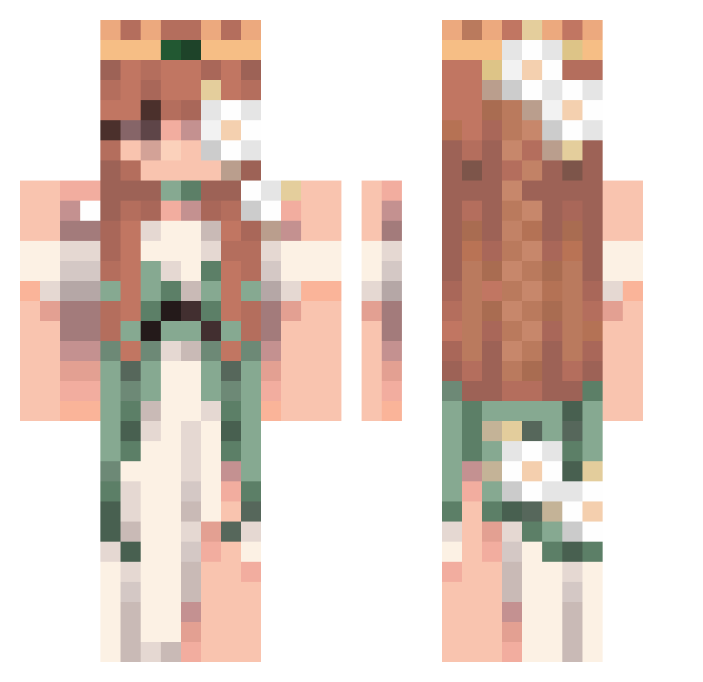 get2knowloni Minecraft skin, front and back view