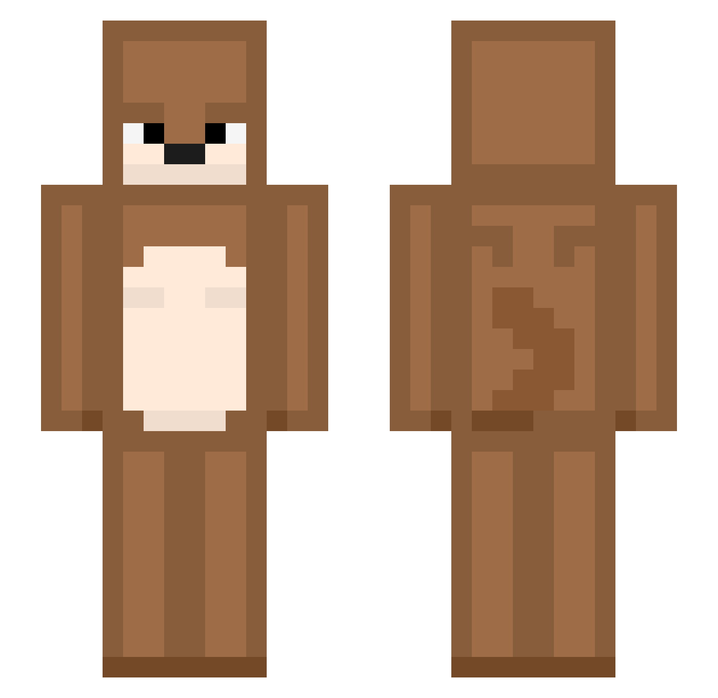 LucasThePooh Minecraft skin, front and back view