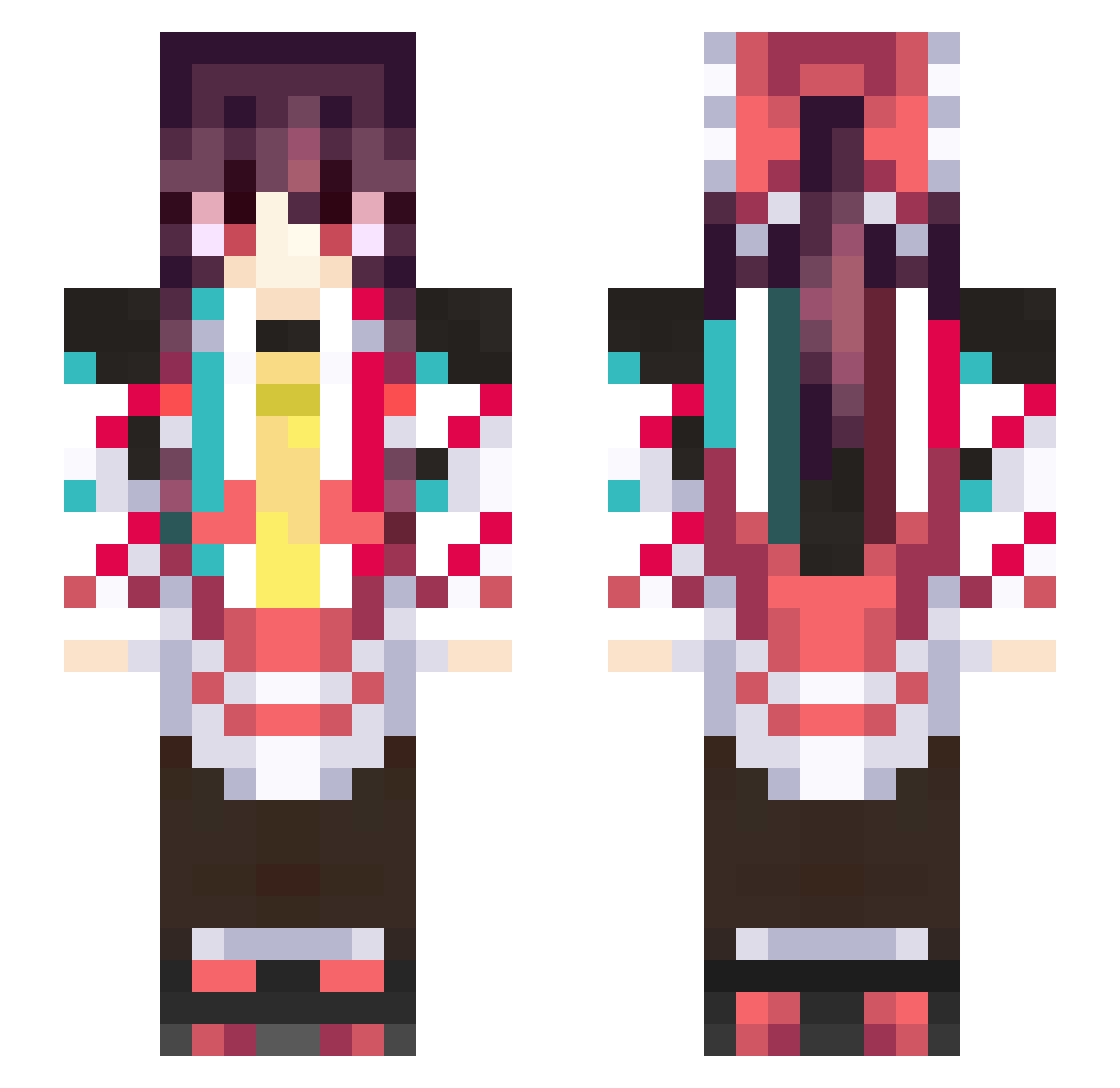 guang10 Minecraft skin, front and back view