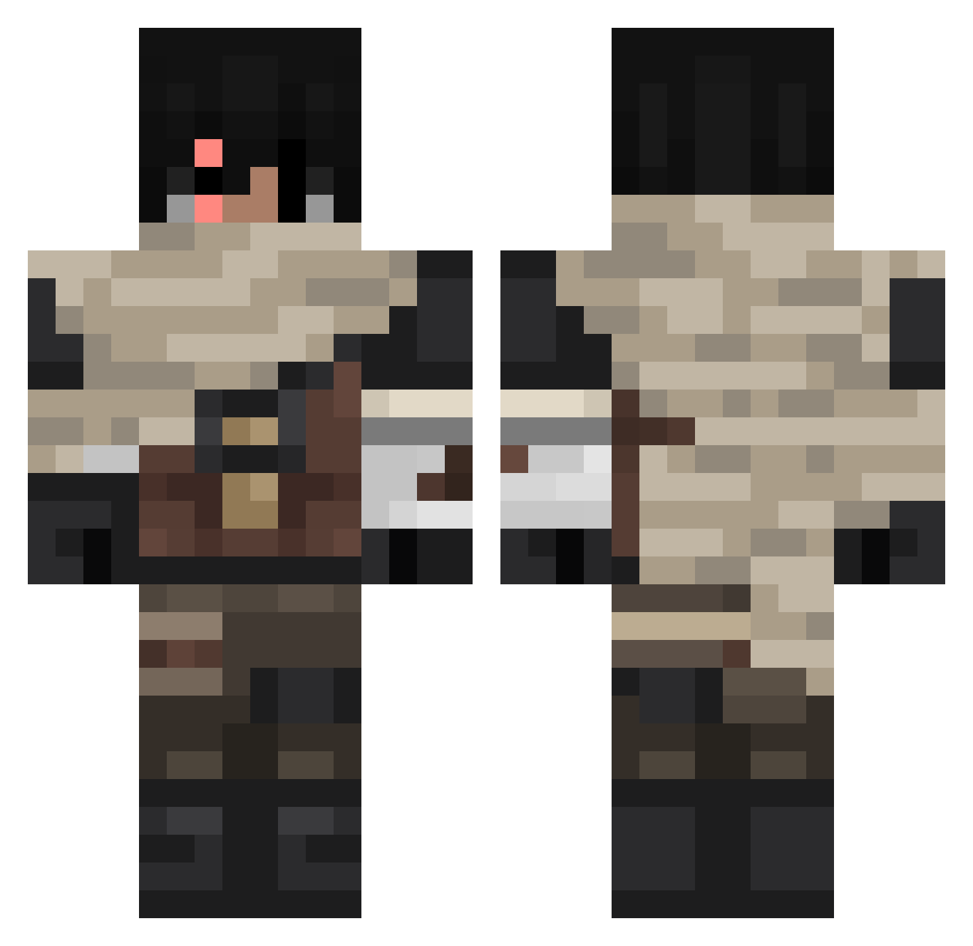 mark_132 Minecraft skin, front and back view