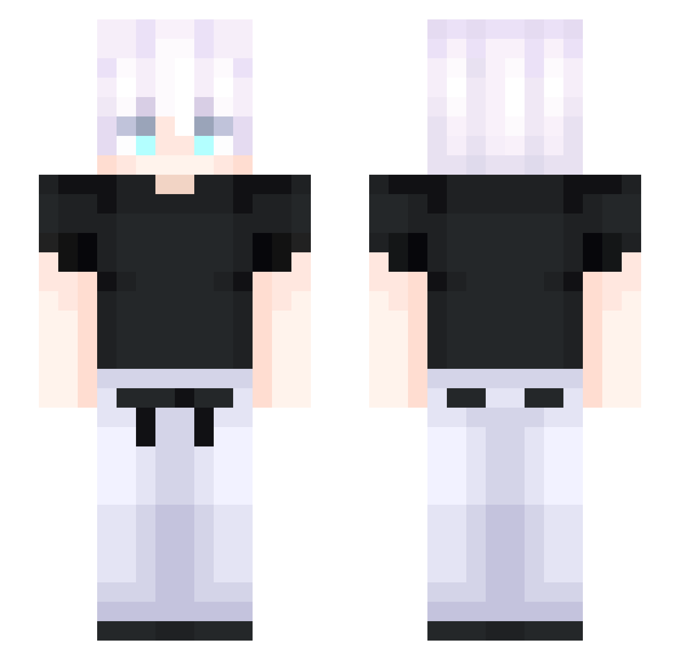 YganEtnevel Minecraft skin, front and back view