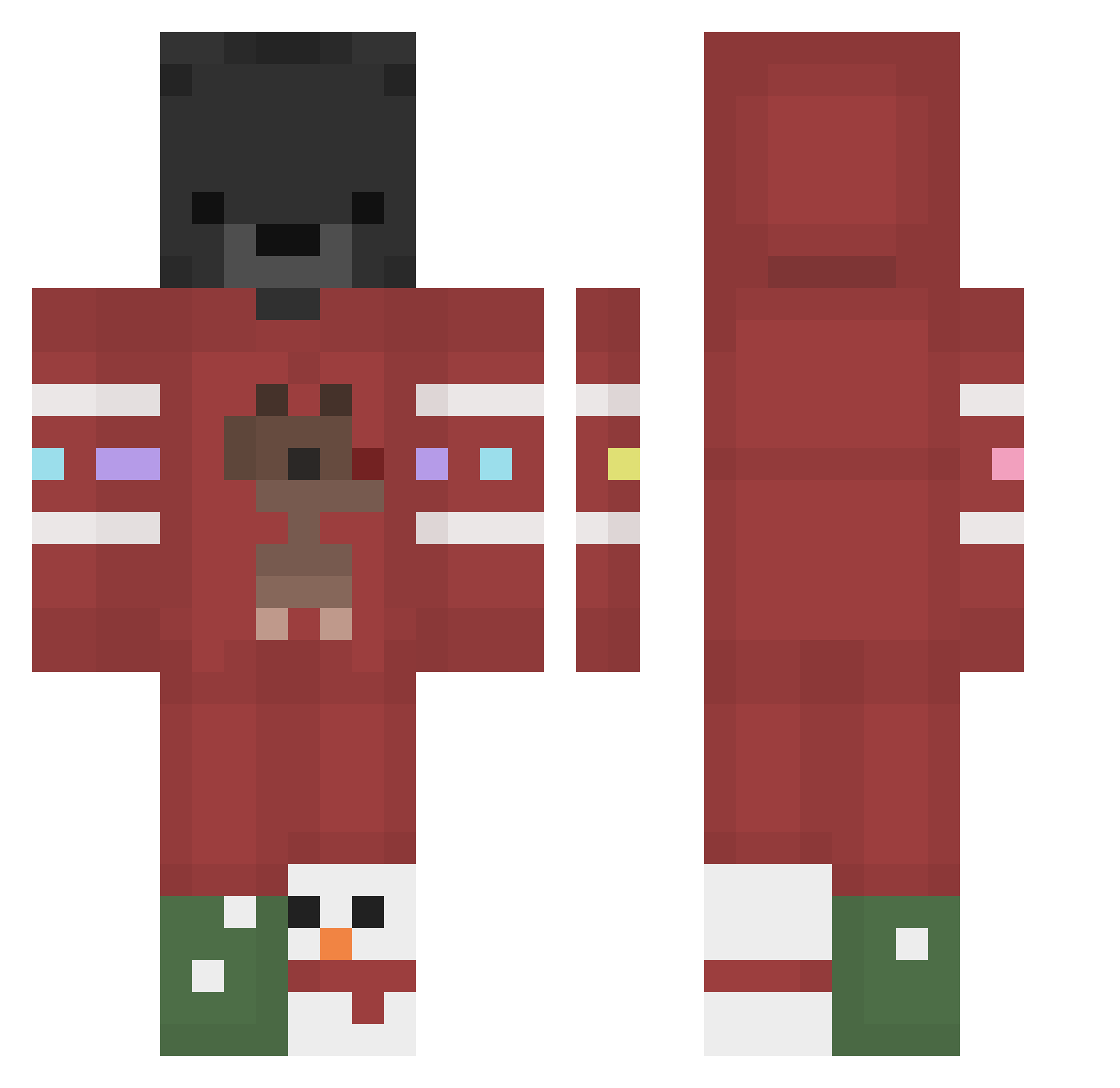 8i9 Minecraft skin, front and back view