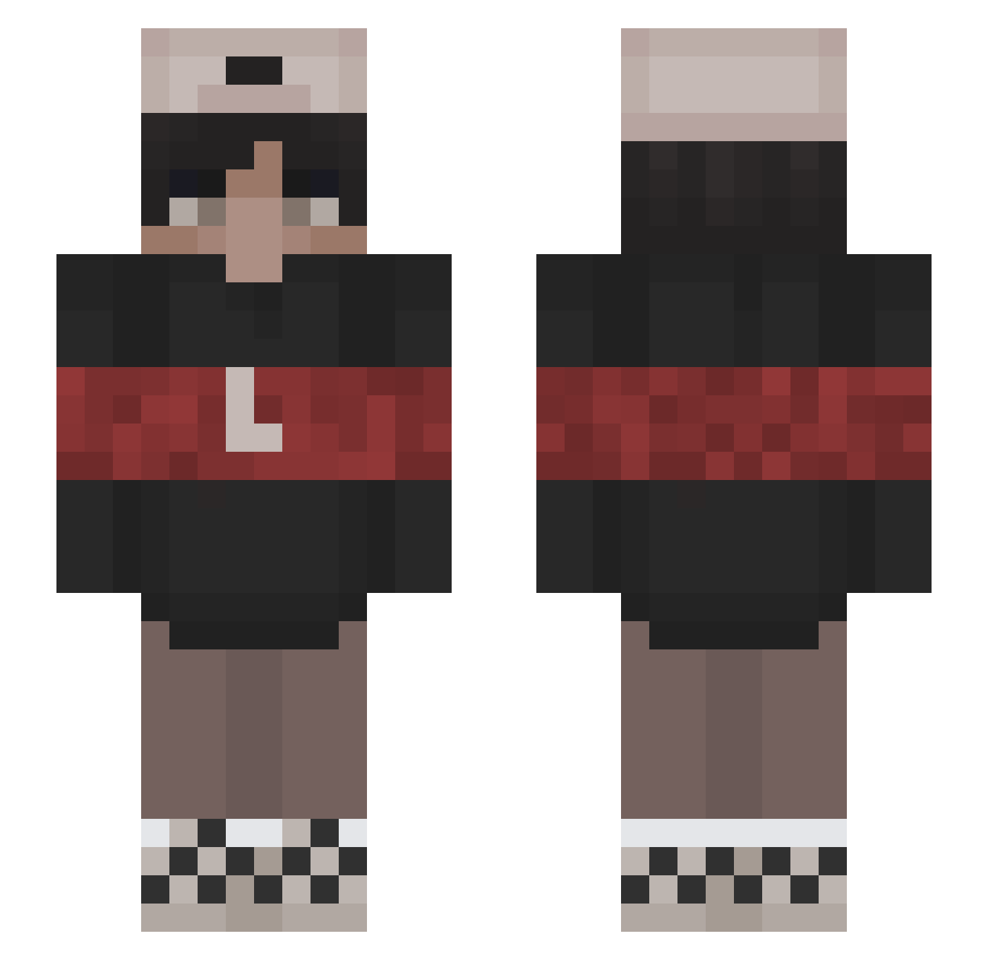obags Minecraft skin, front and back view