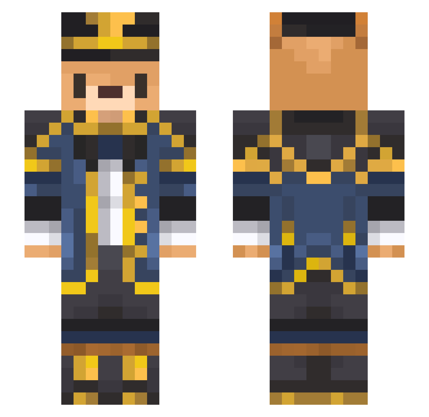 LemonZestz Minecraft skin, front and back view