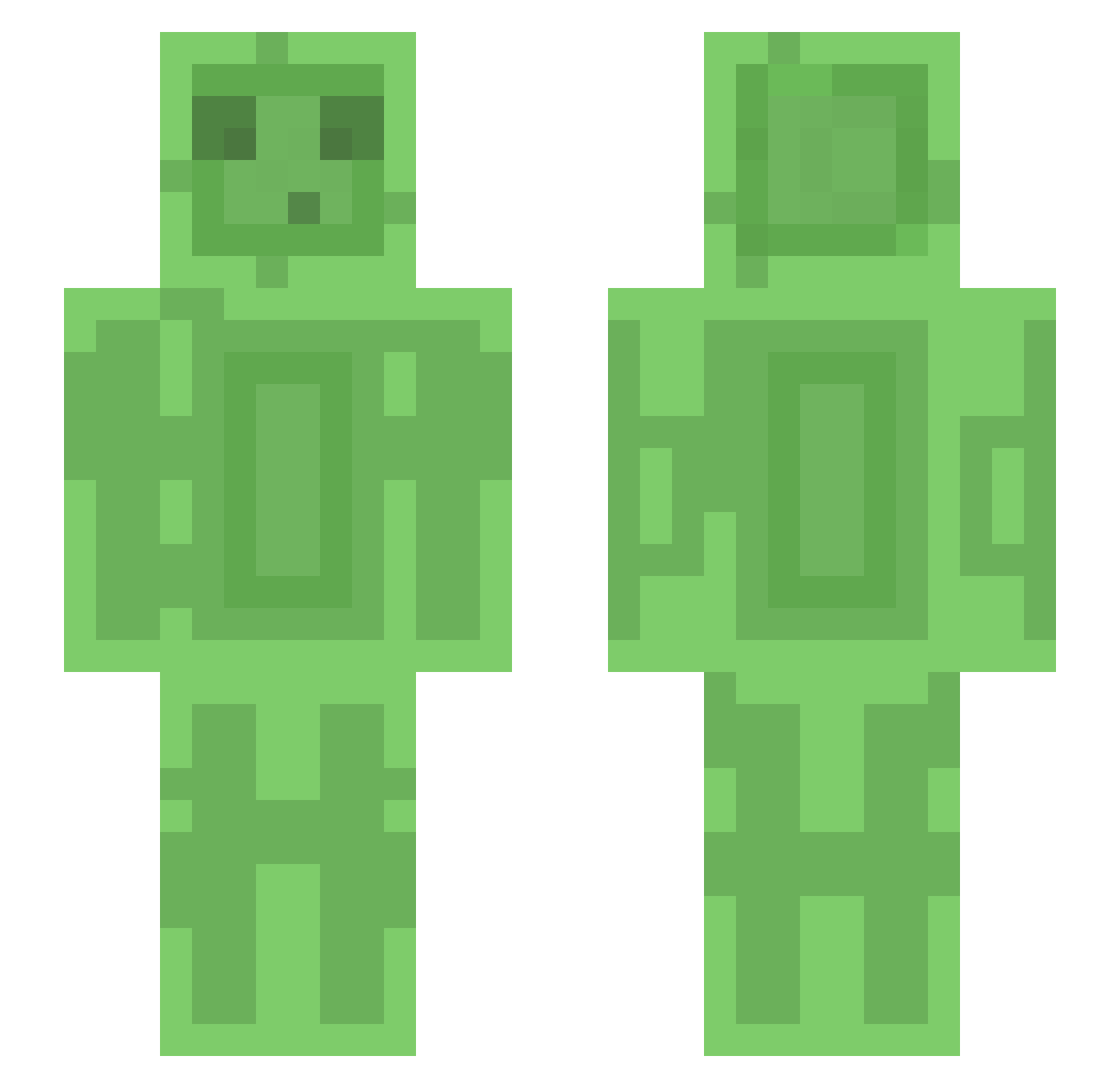 SlipSlop Minecraft skin, front and back view