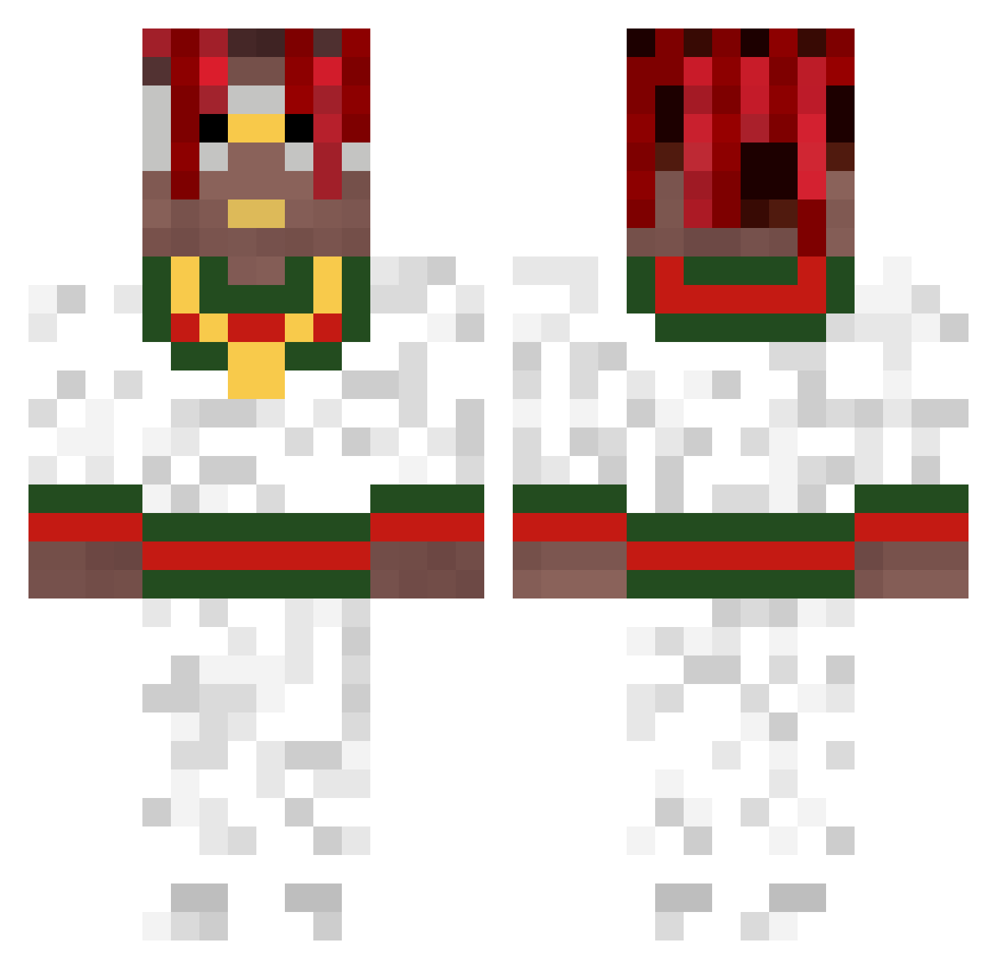 lilyachti Minecraft skin, front and back view