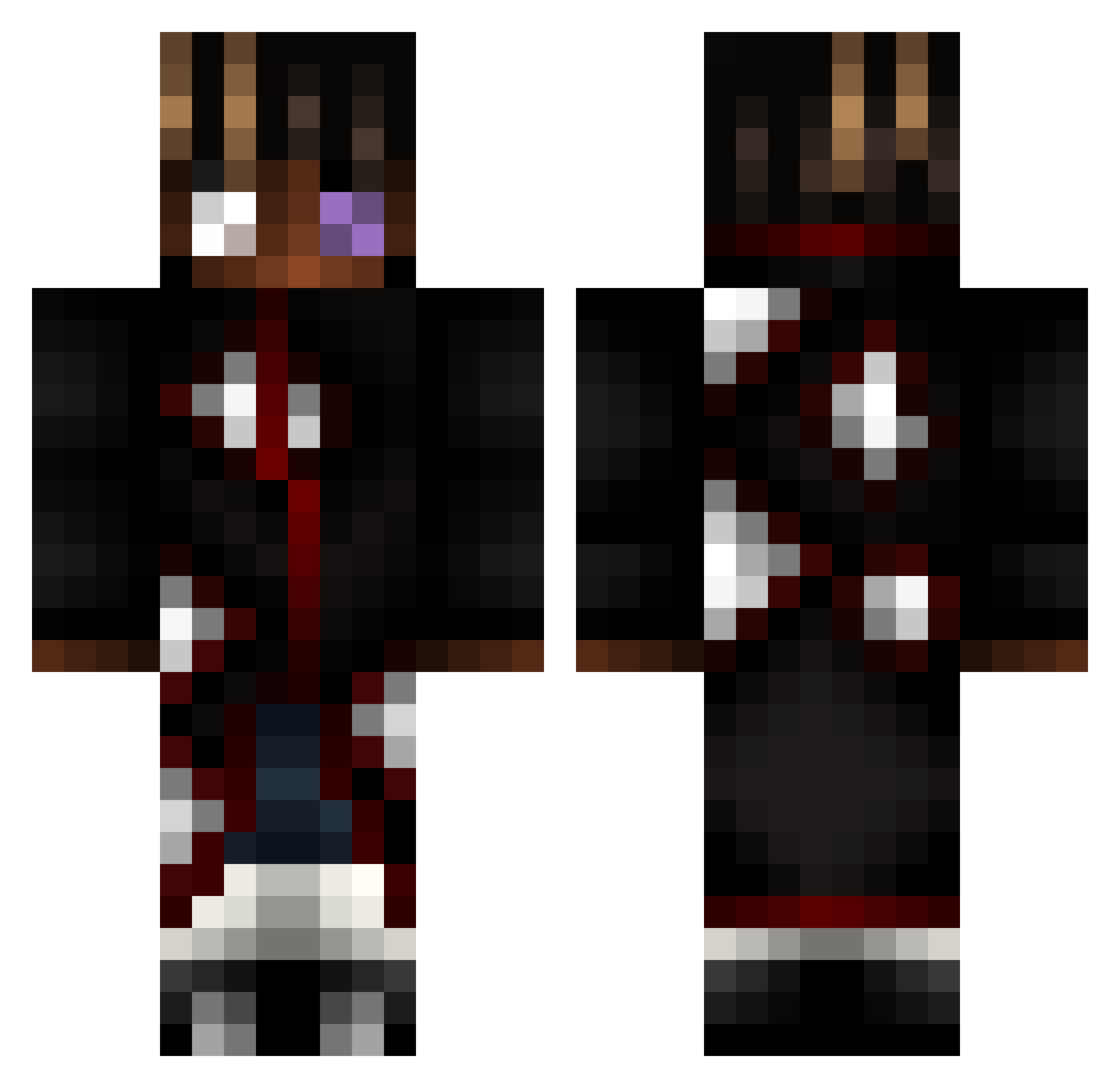 yyRennox Minecraft skin, front and back view