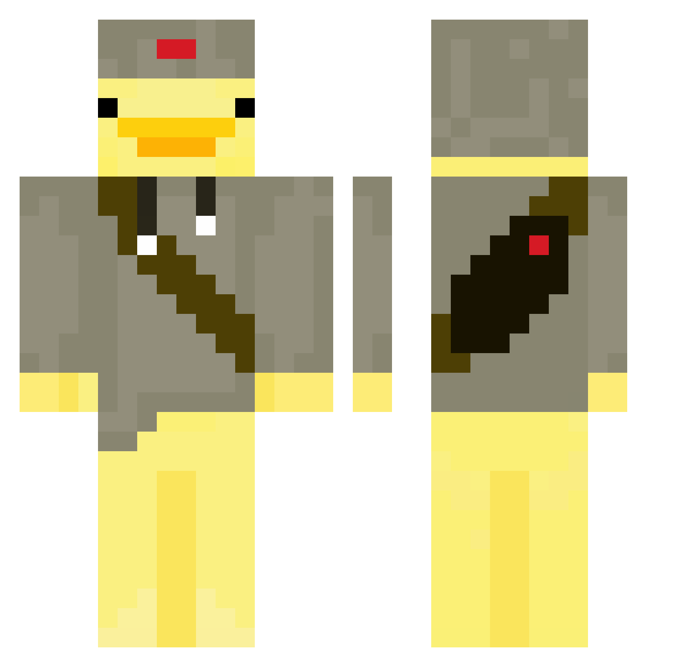 Thywholibreadz Minecraft skin, front and back view