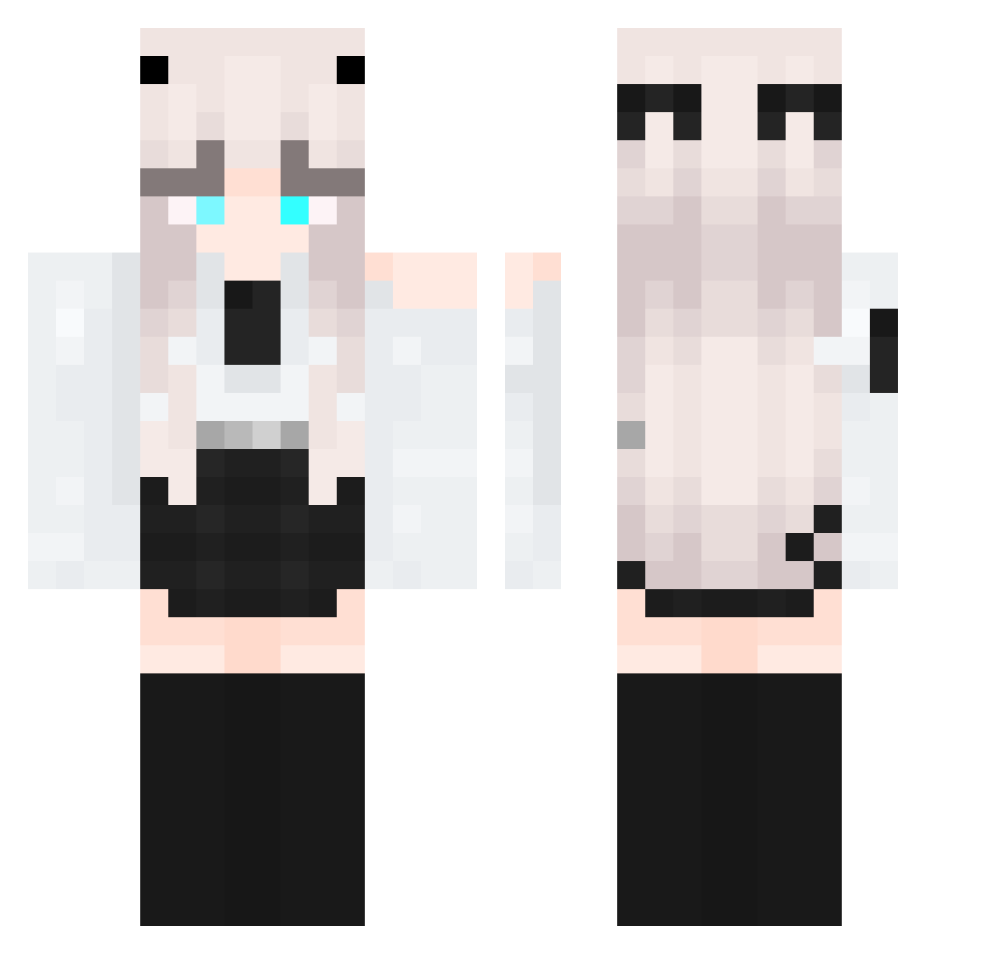 NOEEL0 Minecraft skin, front and back view