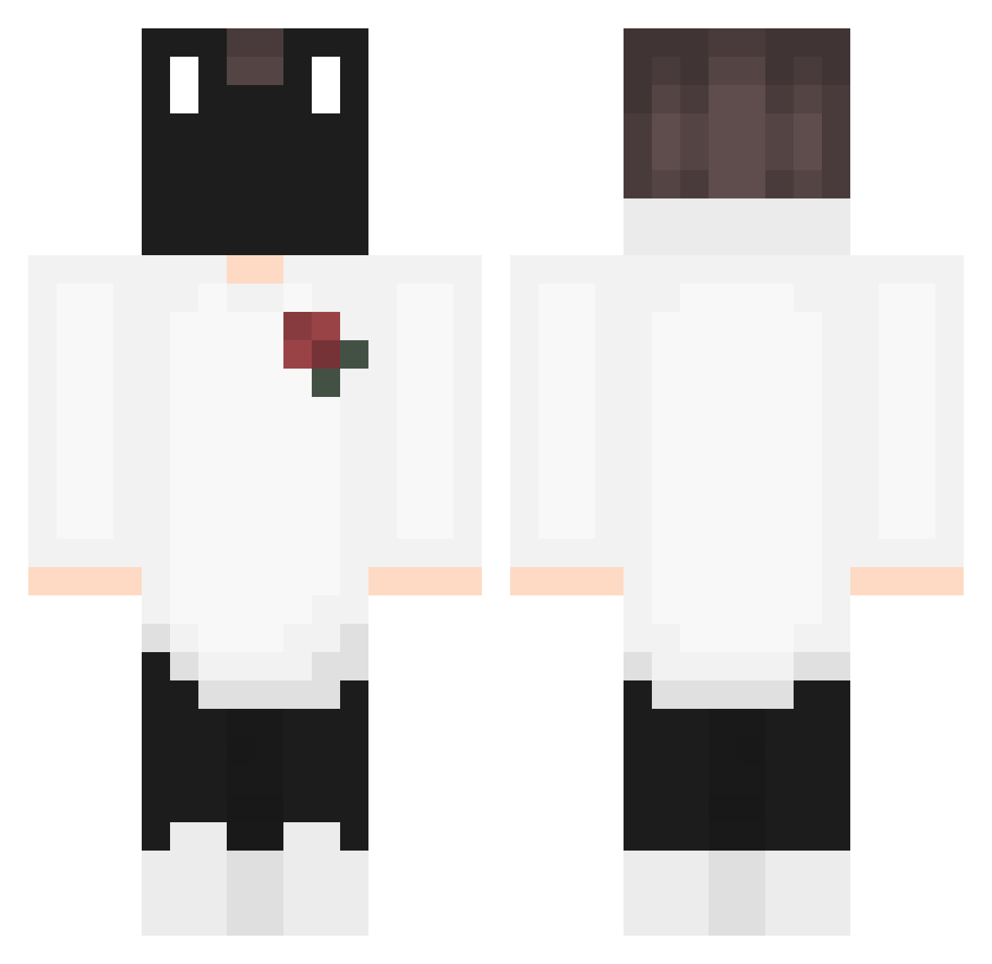 Quez Minecraft skin, front and back view